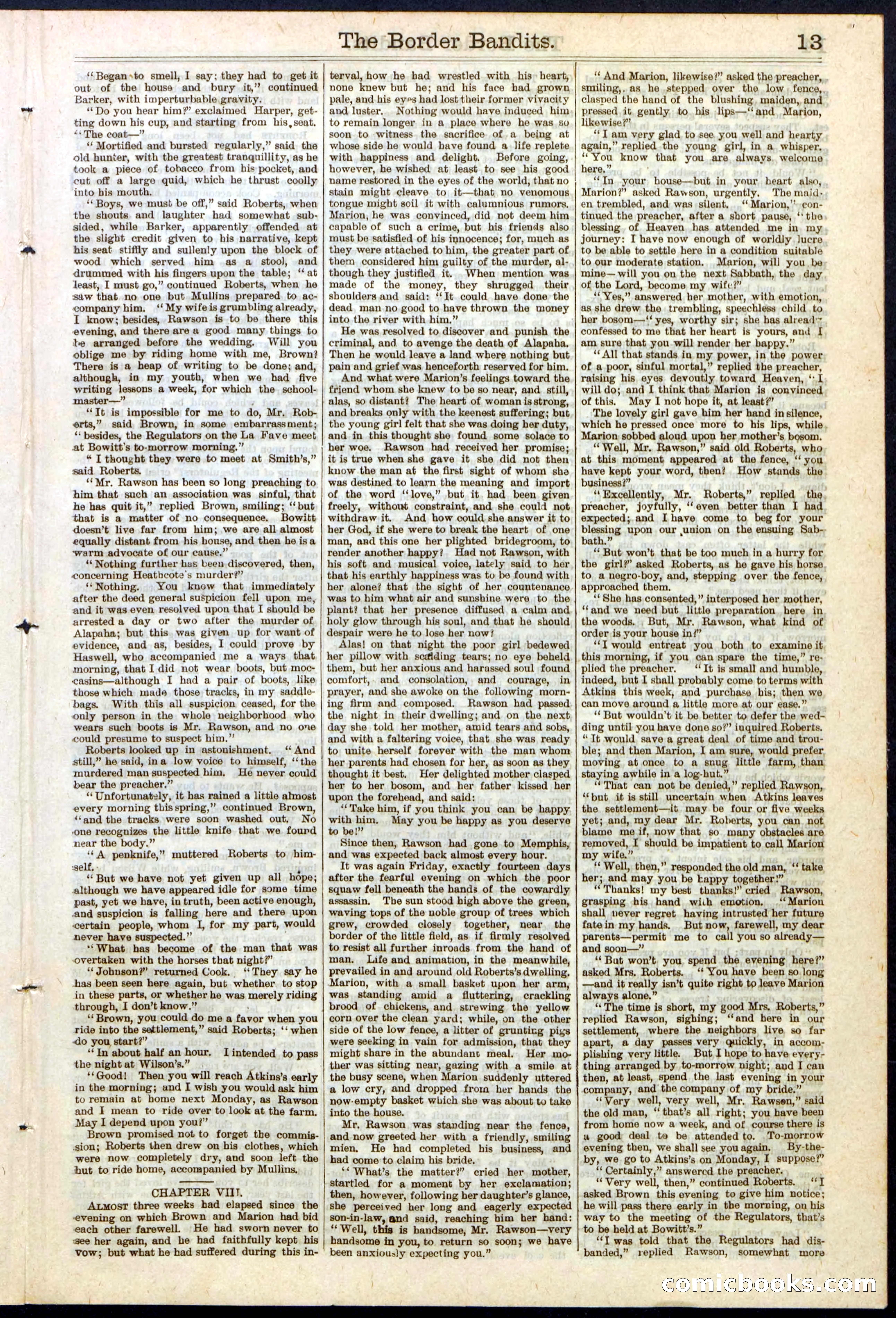 Beadle's New York Dime Library, No. 138 — page 13 of 24