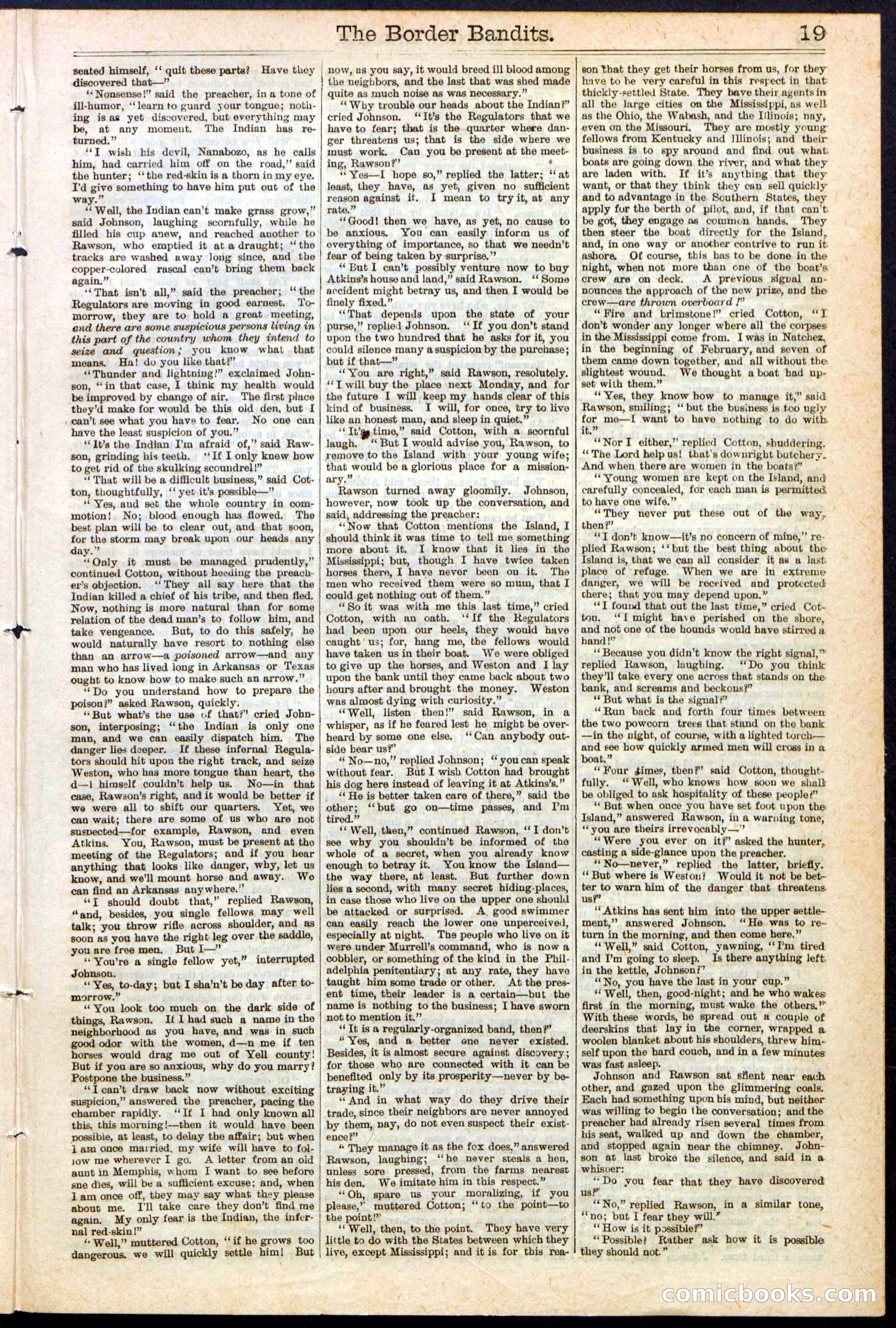 Beadle's New York Dime Library, No. 138 — page 19 of 24