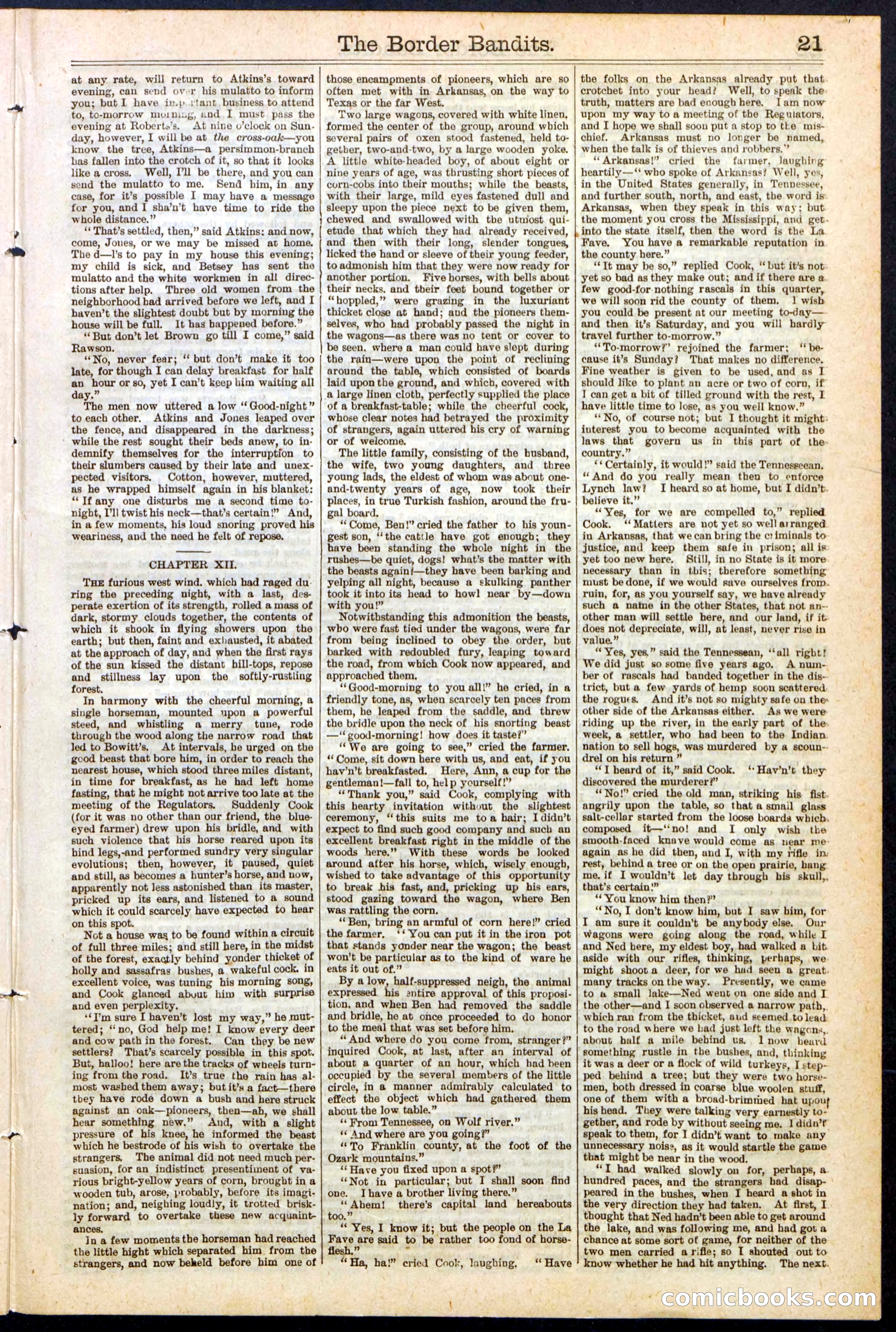 Beadle's New York Dime Library, No. 138 — page 21 of 24