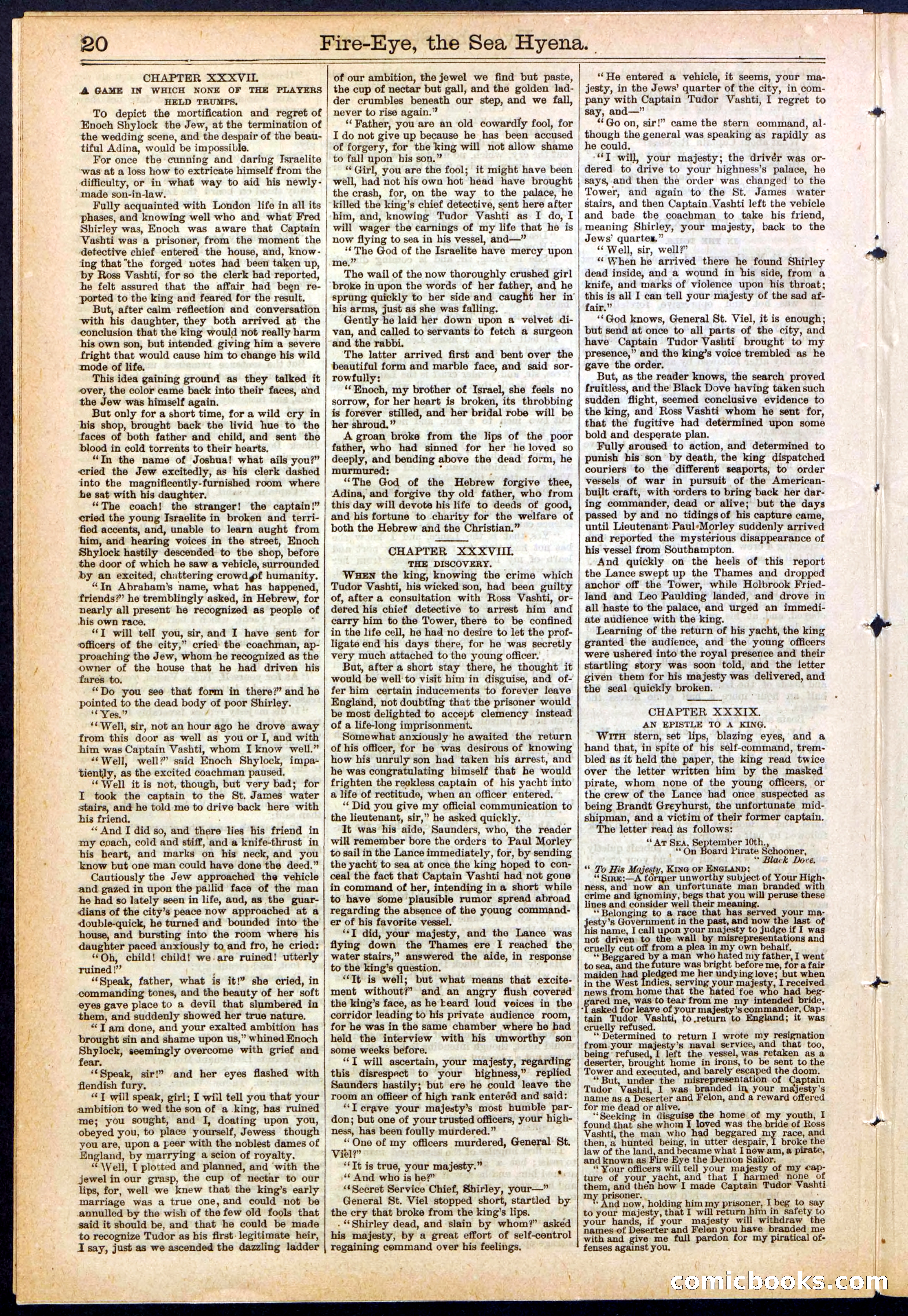 Beadle's Dime Library, No. 139 — page 20 of 24