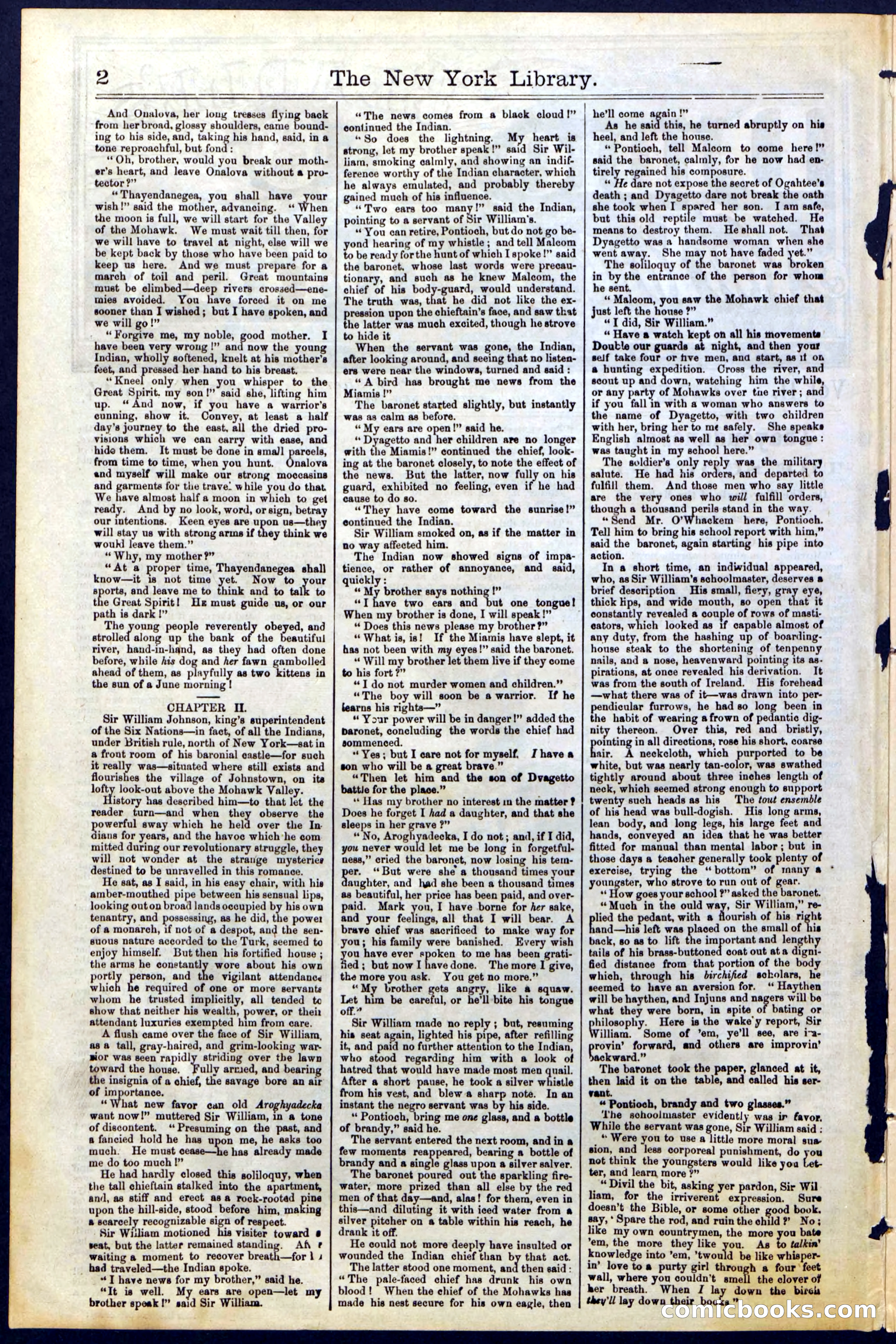 Beadle's Dime Library, Vol. II, No. 14 — page 2 of 28