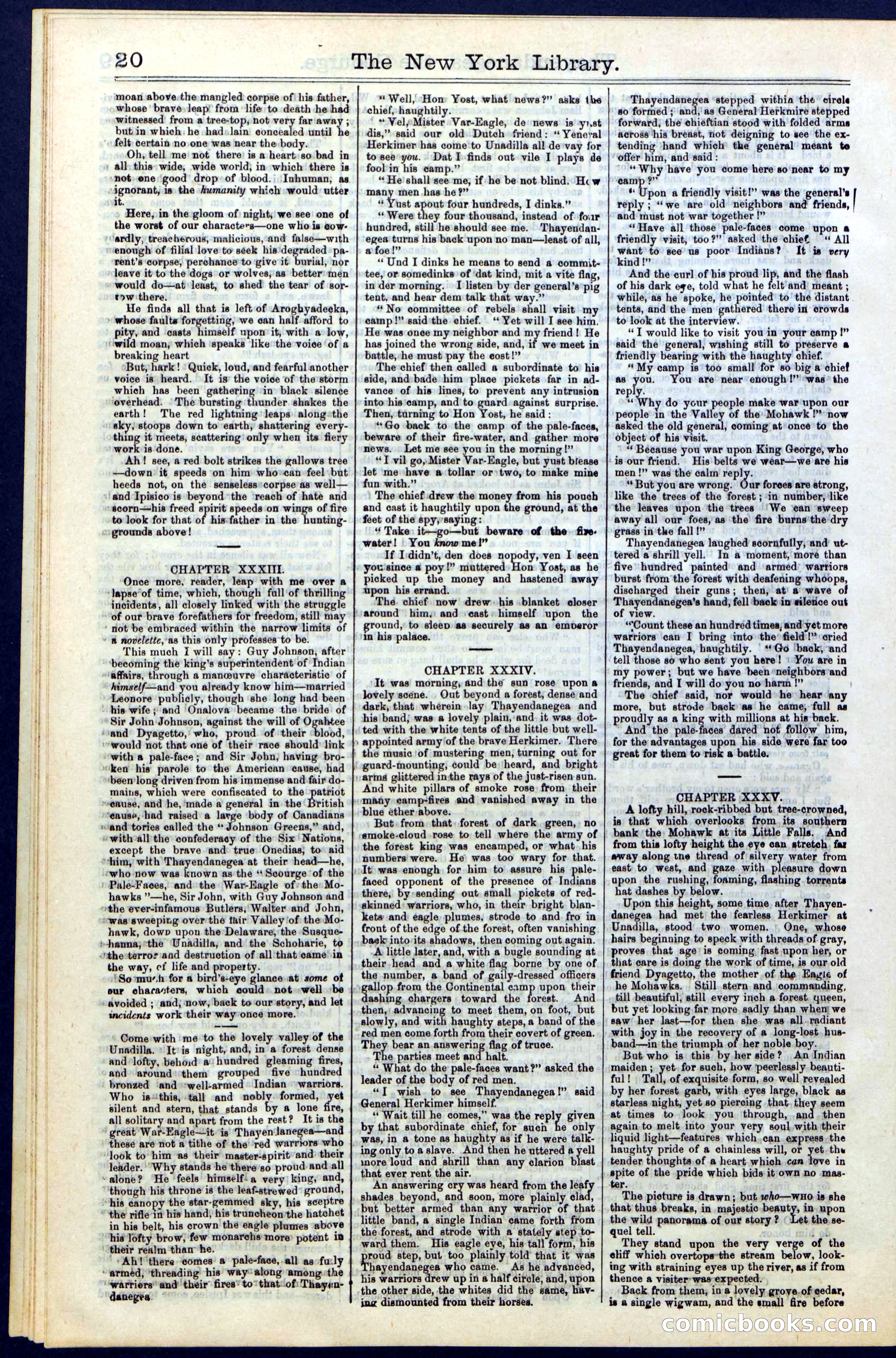 Beadle's Dime Library, Vol. II, No. 14 — page 20 of 28
