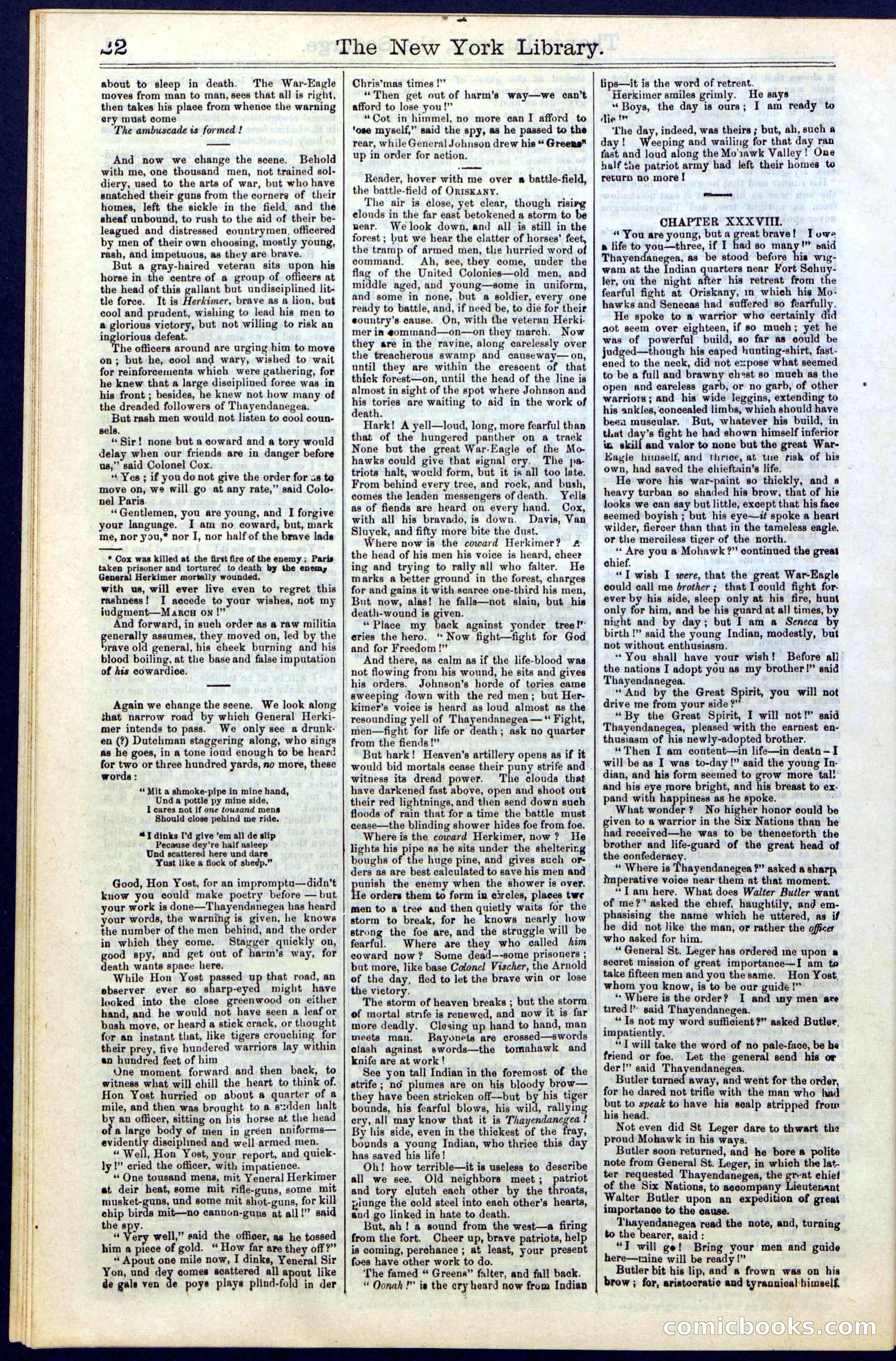 Beadle's Dime Library, Vol. II, No. 14 — page 22 of 28