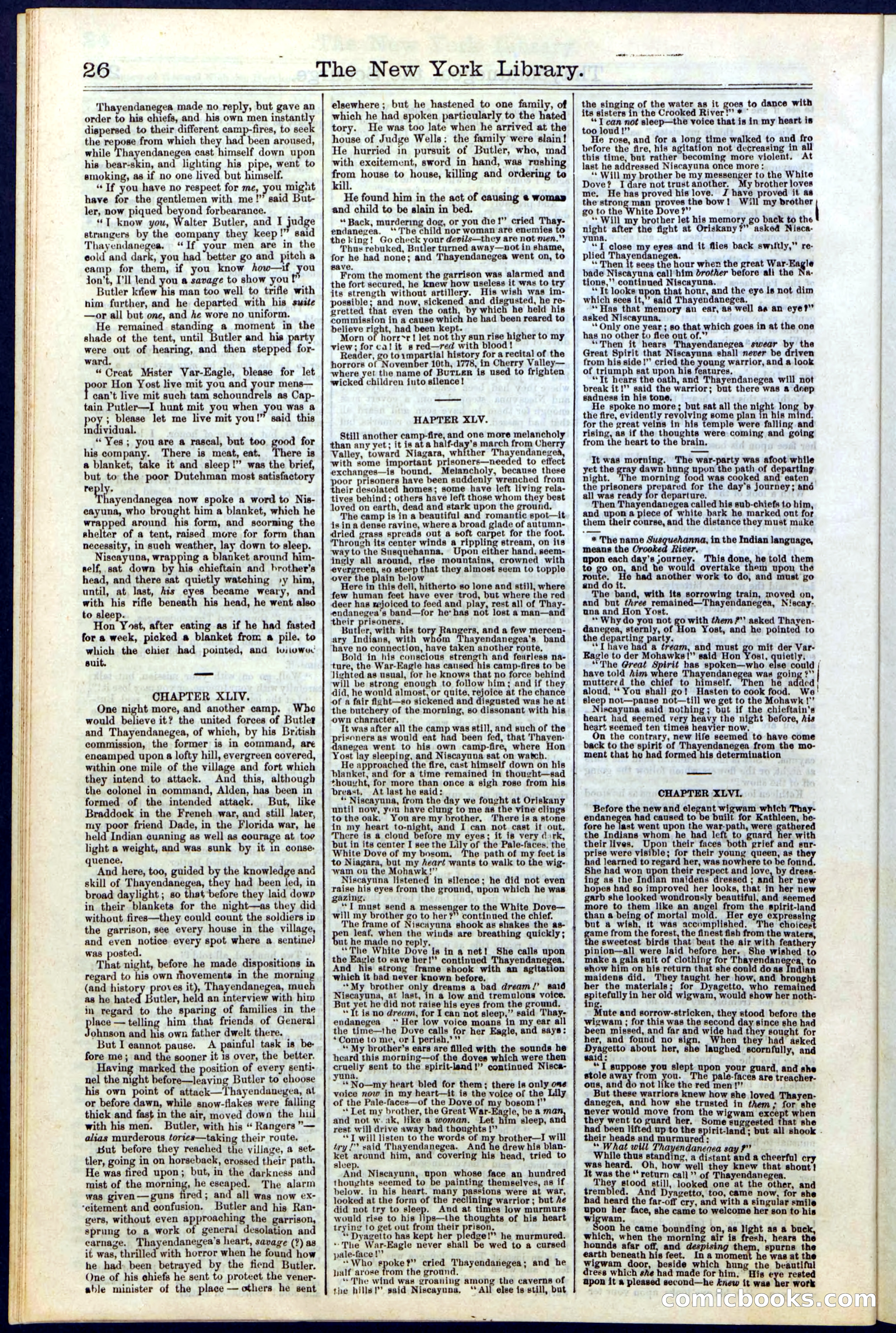 Beadle's Dime Library, Vol. II, No. 14 — page 26 of 28