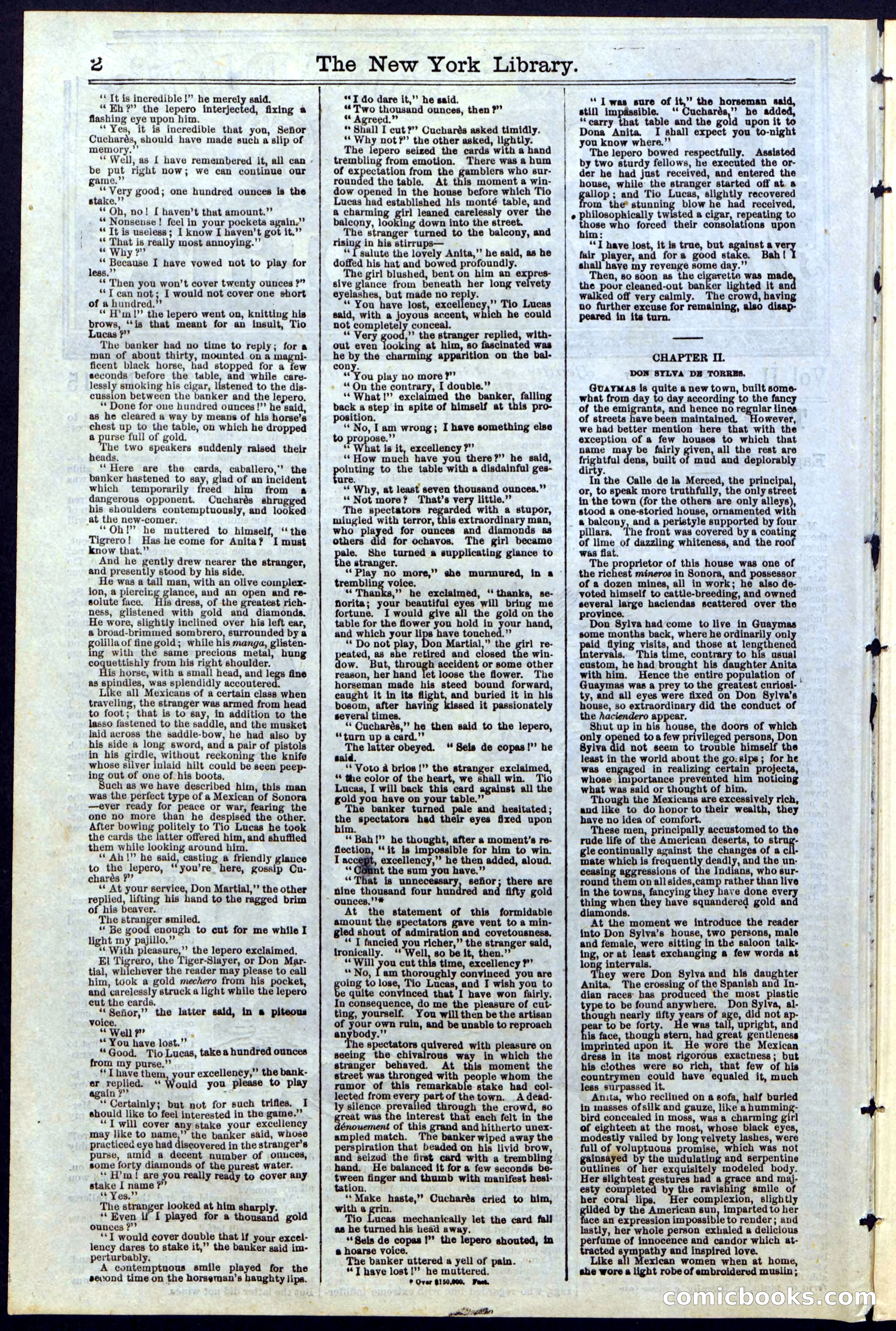 Beadle's New York Dime Library, Vol. II, No. 15 — page 2 of 40
