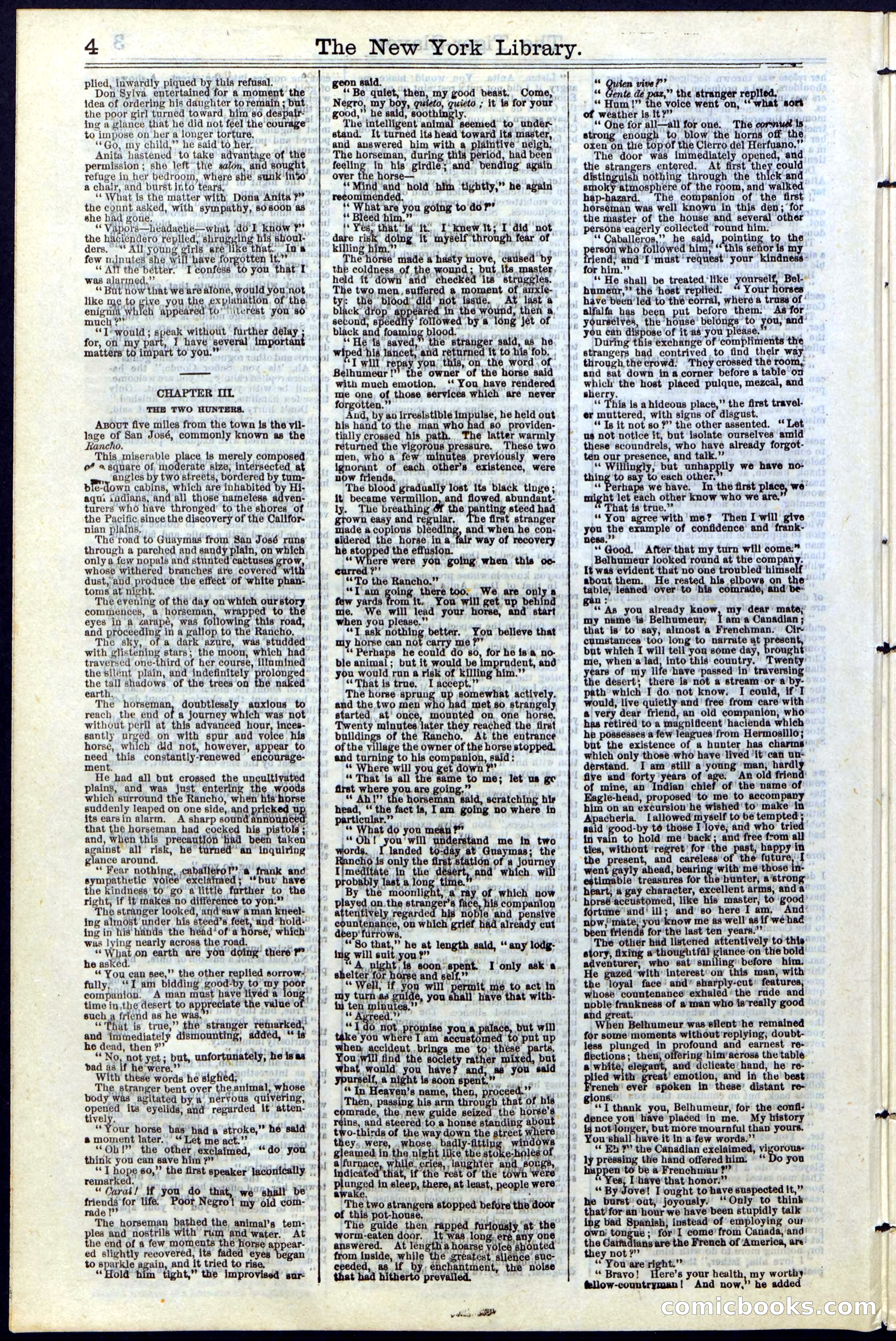 Beadle's New York Dime Library, Vol. II, No. 15 — page 4 of 40