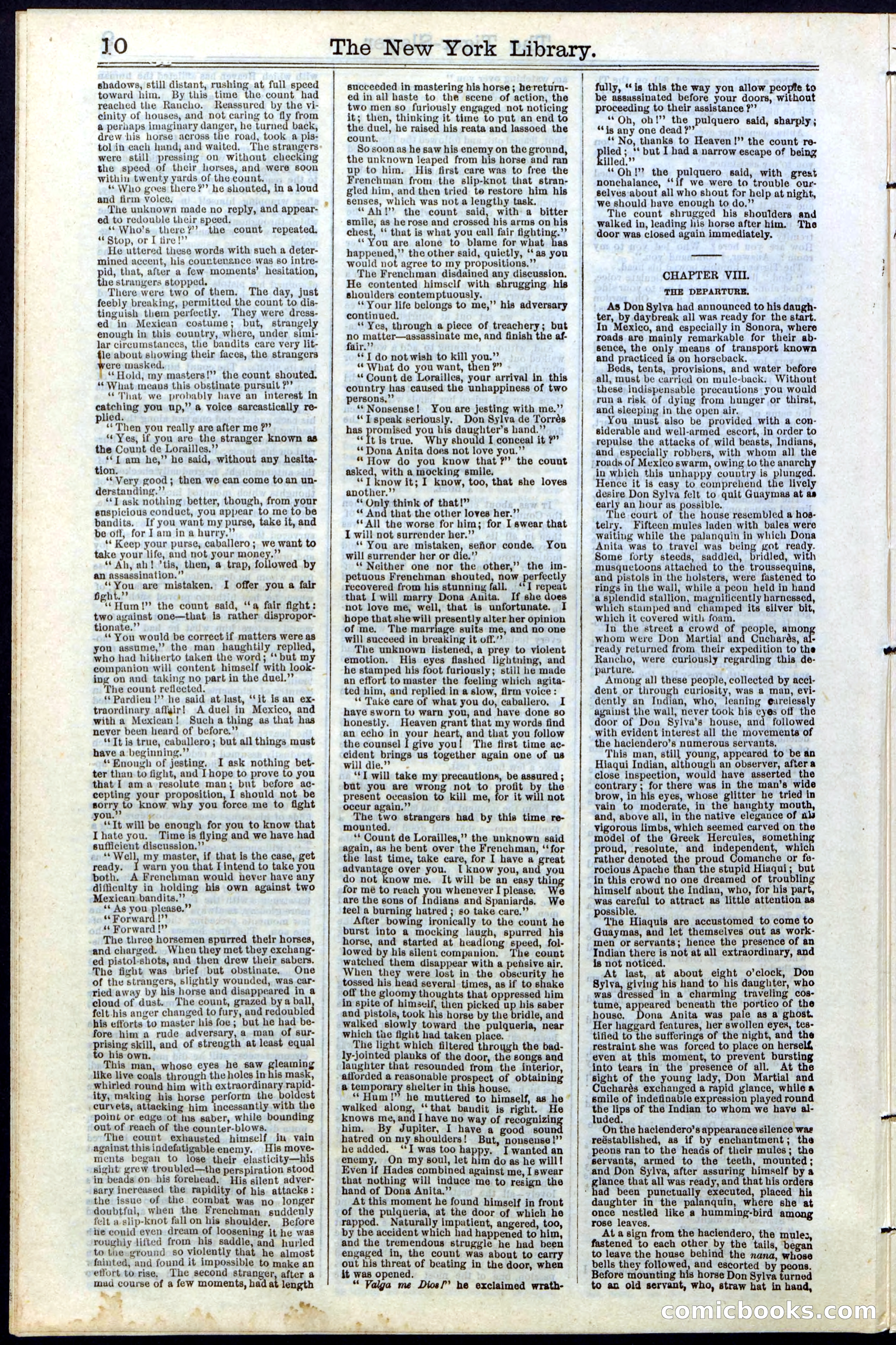 Beadle's New York Dime Library, Vol. II, No. 15 — page 10 of 40