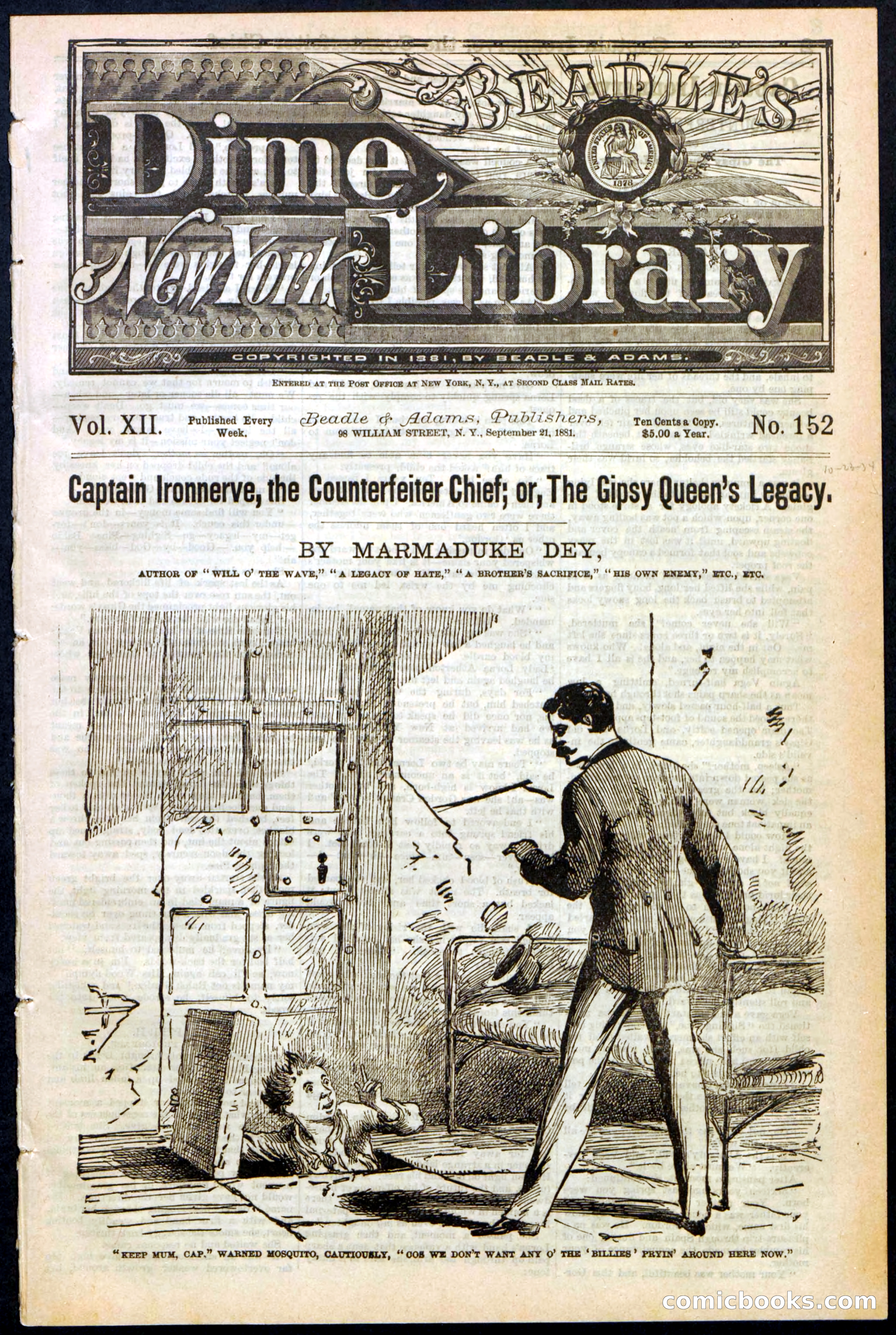 Beadle's Dime Library No. 152