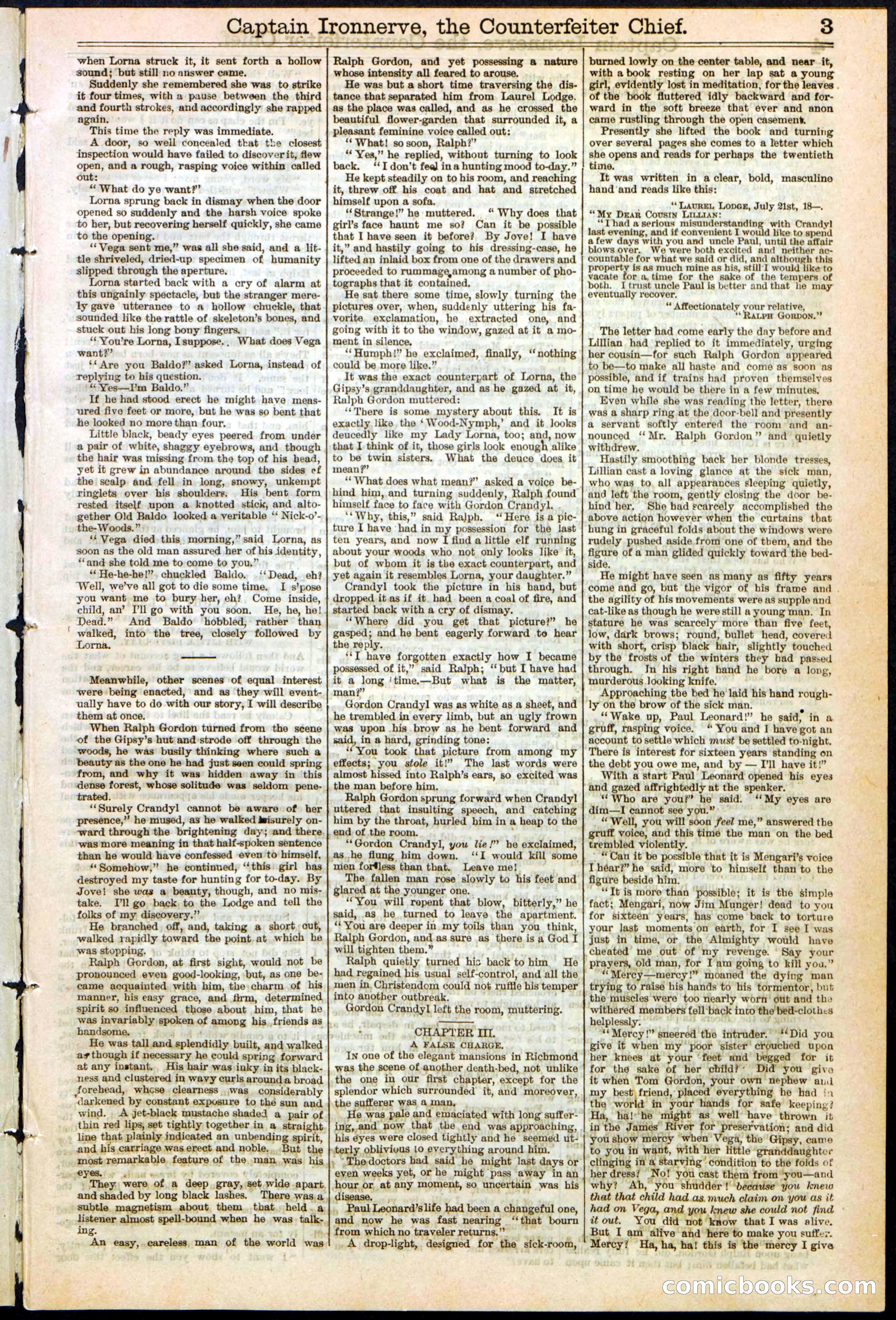 Beadle's Dime Library No. 152 — page 3 of 32