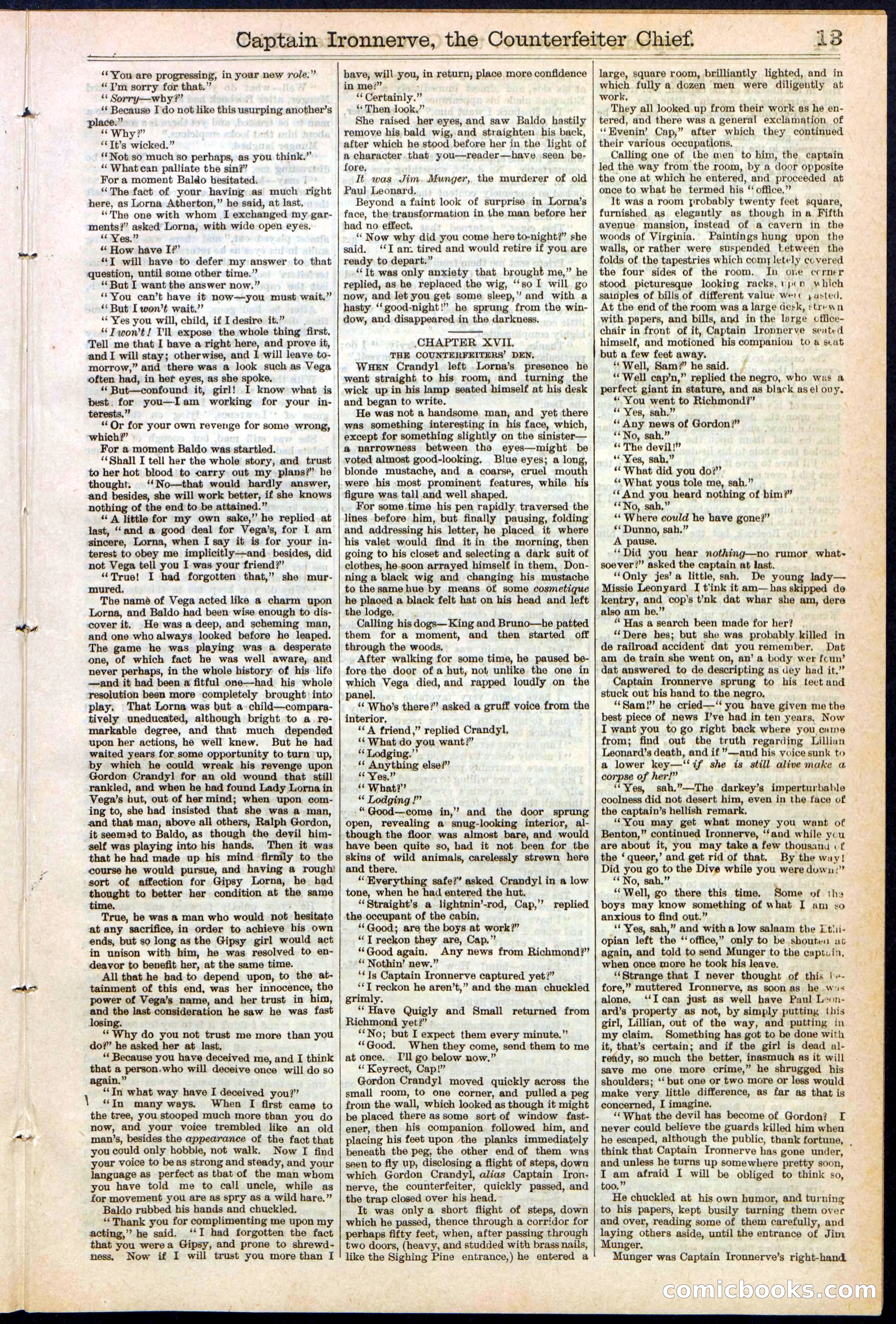 Beadle's Dime Library No. 152 — page 13 of 32