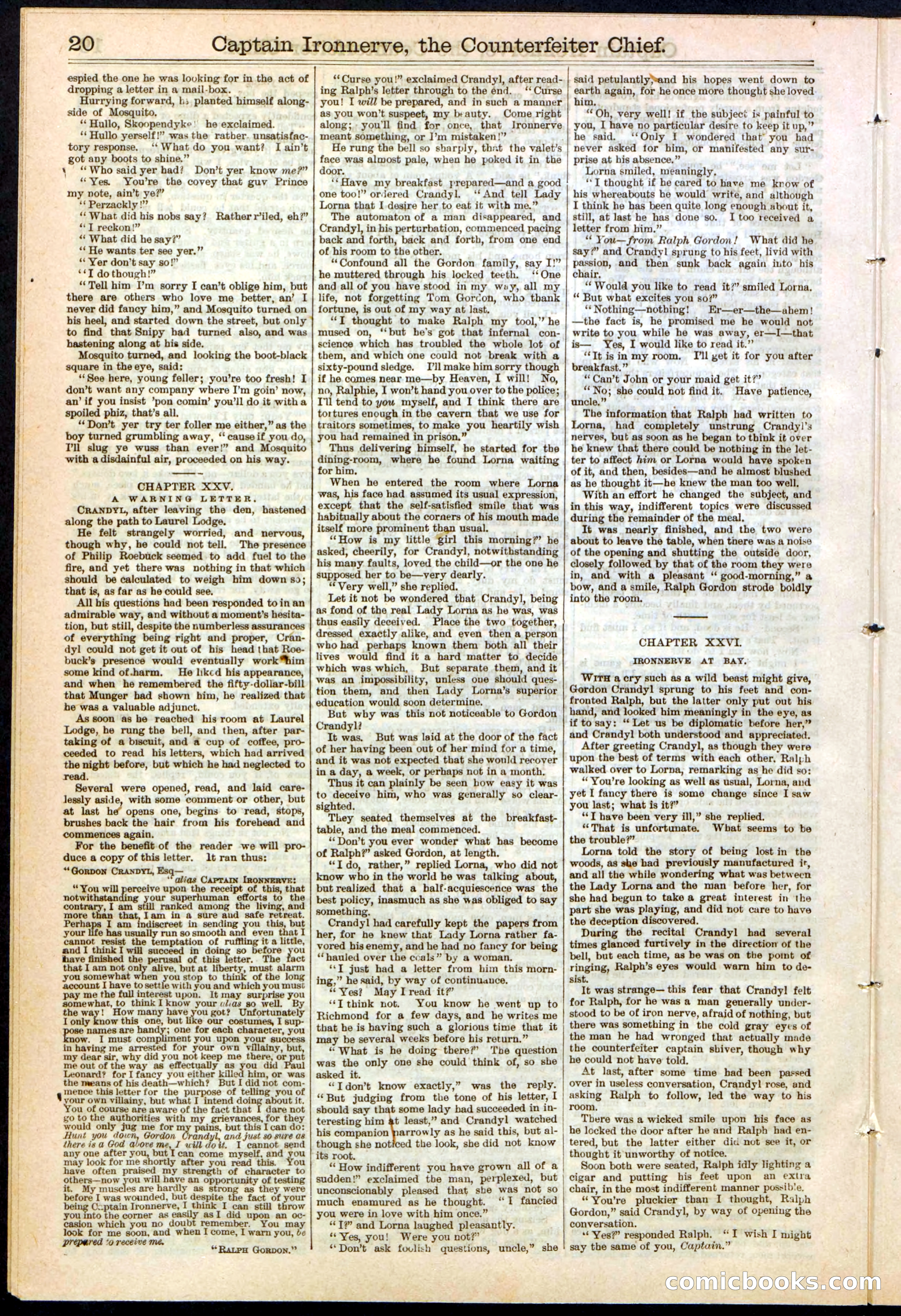 Beadle's Dime Library No. 152 — page 20 of 32