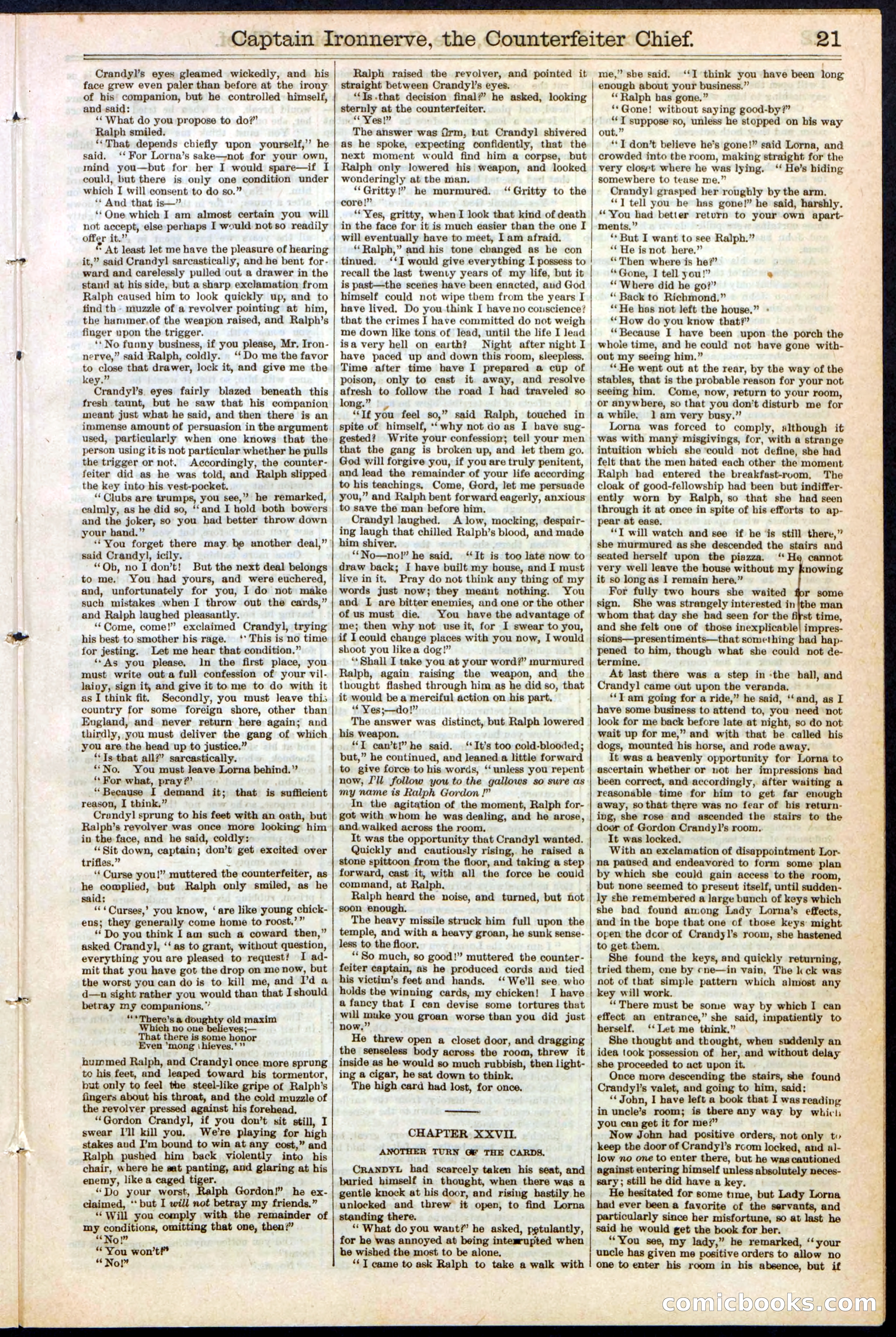 Beadle's Dime Library No. 152 — page 21 of 32
