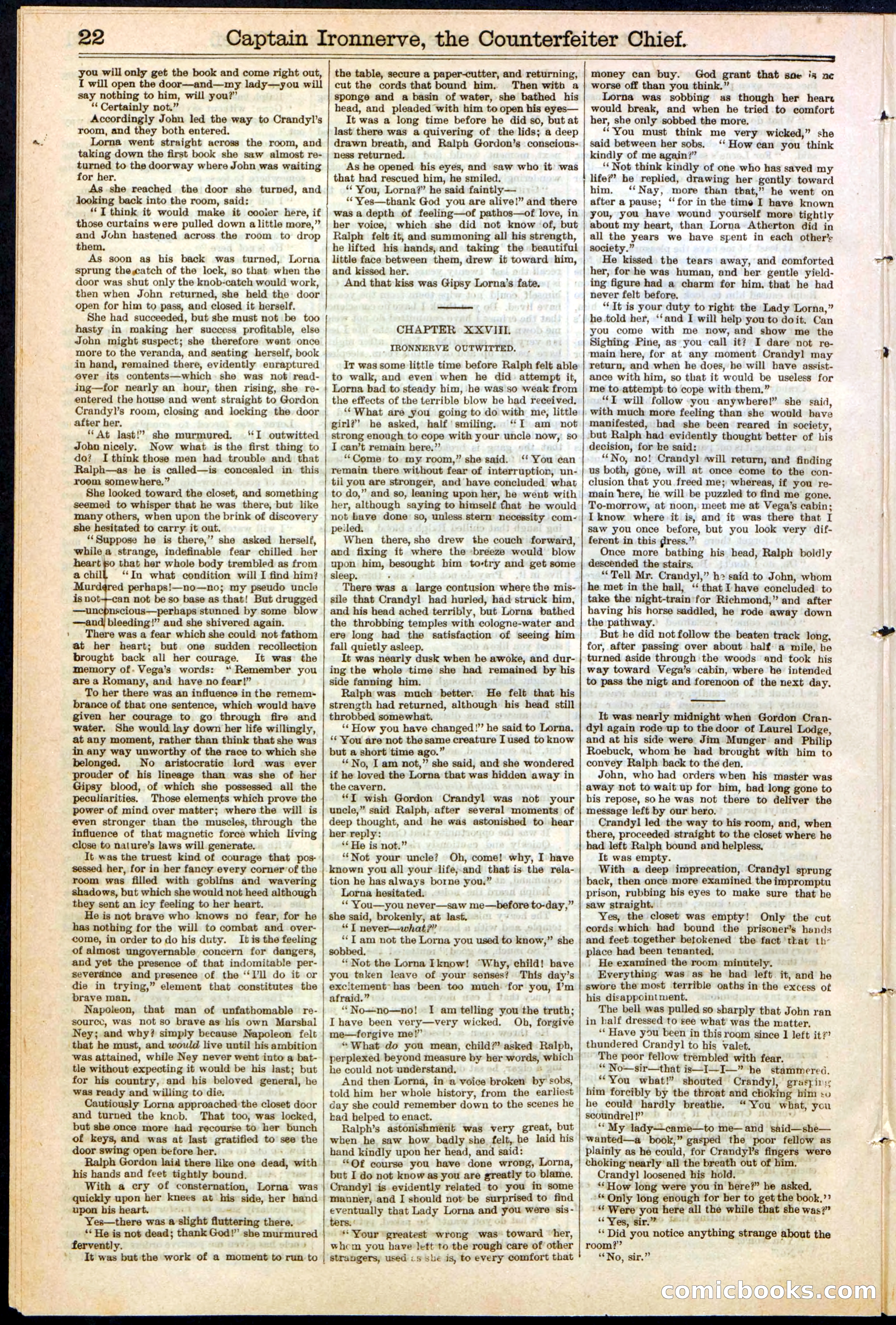 Beadle's Dime Library No. 152 — page 22 of 32