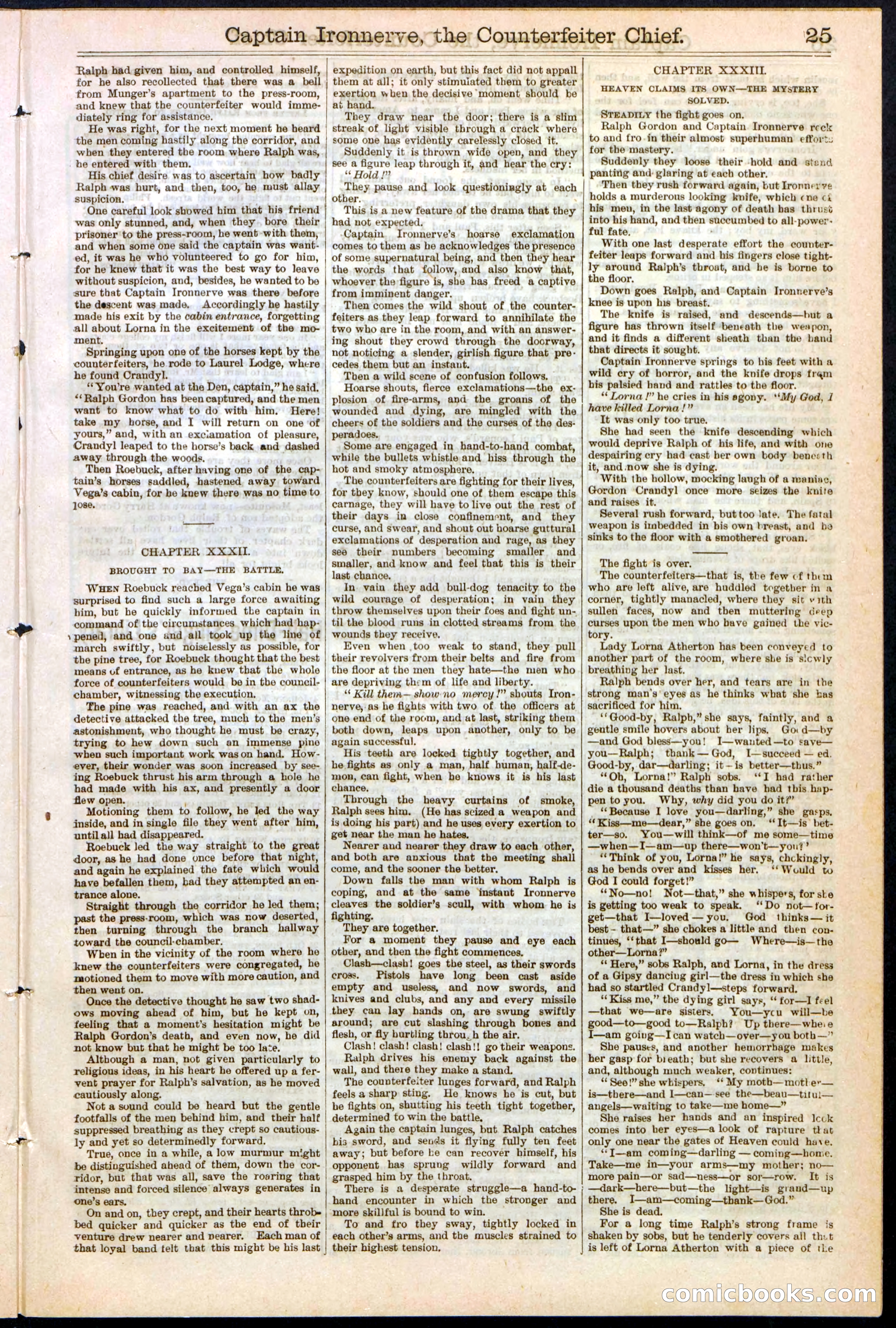 Beadle's Dime Library No. 152 — page 25 of 32