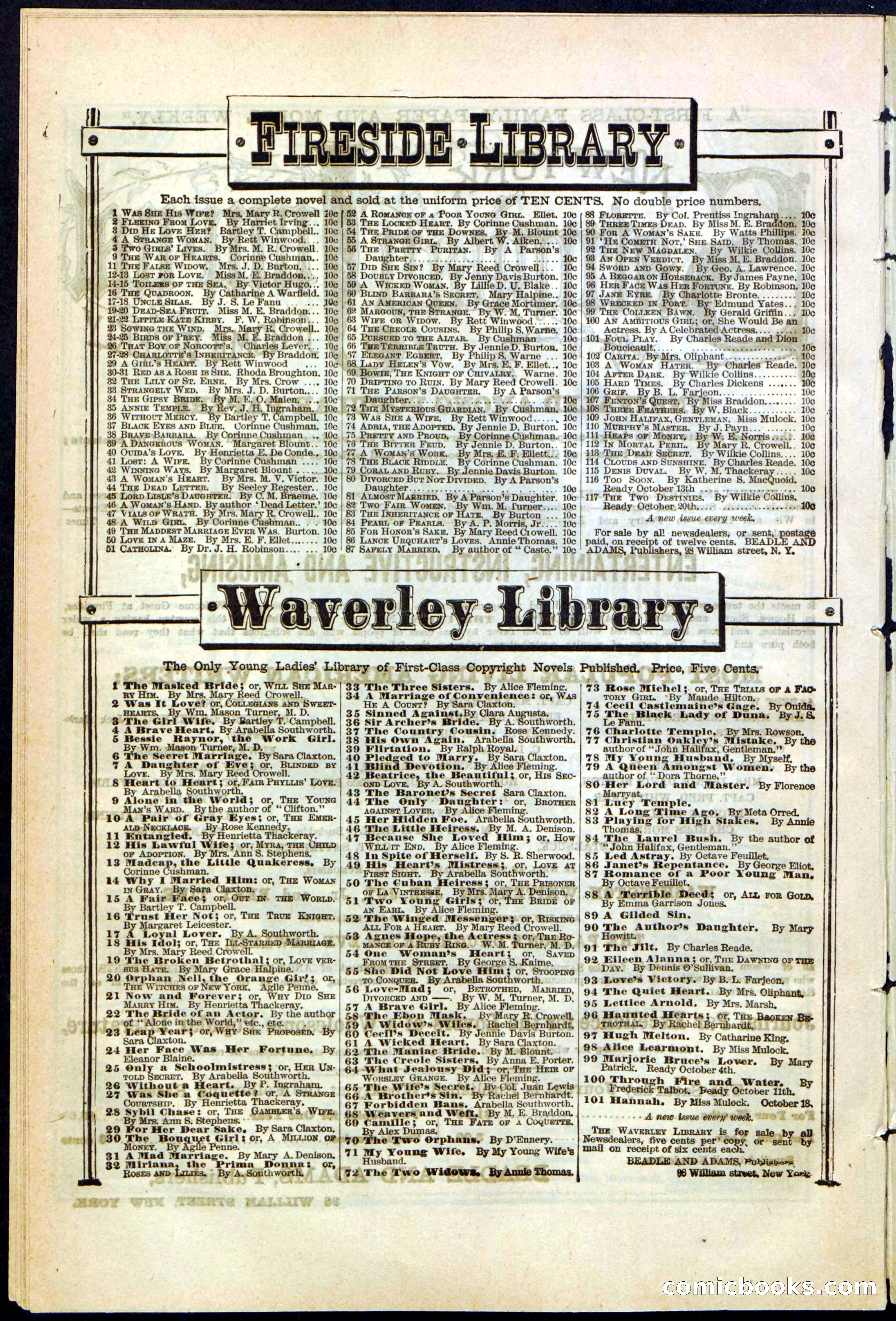 Beadle's Dime Library No. 152 — page 30 of 32