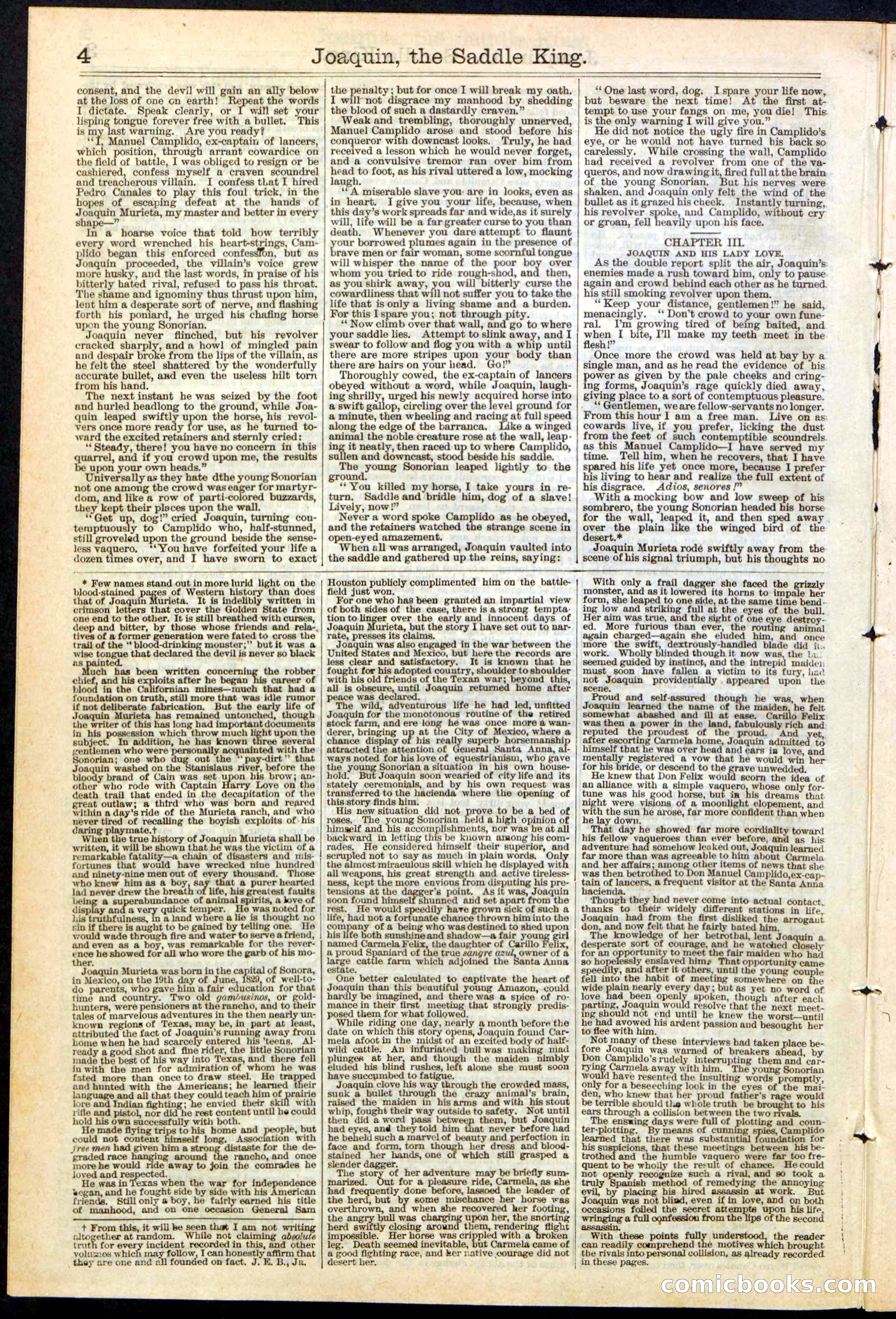 Beadle's New York Dime Library No. 154 — page 4 of 32