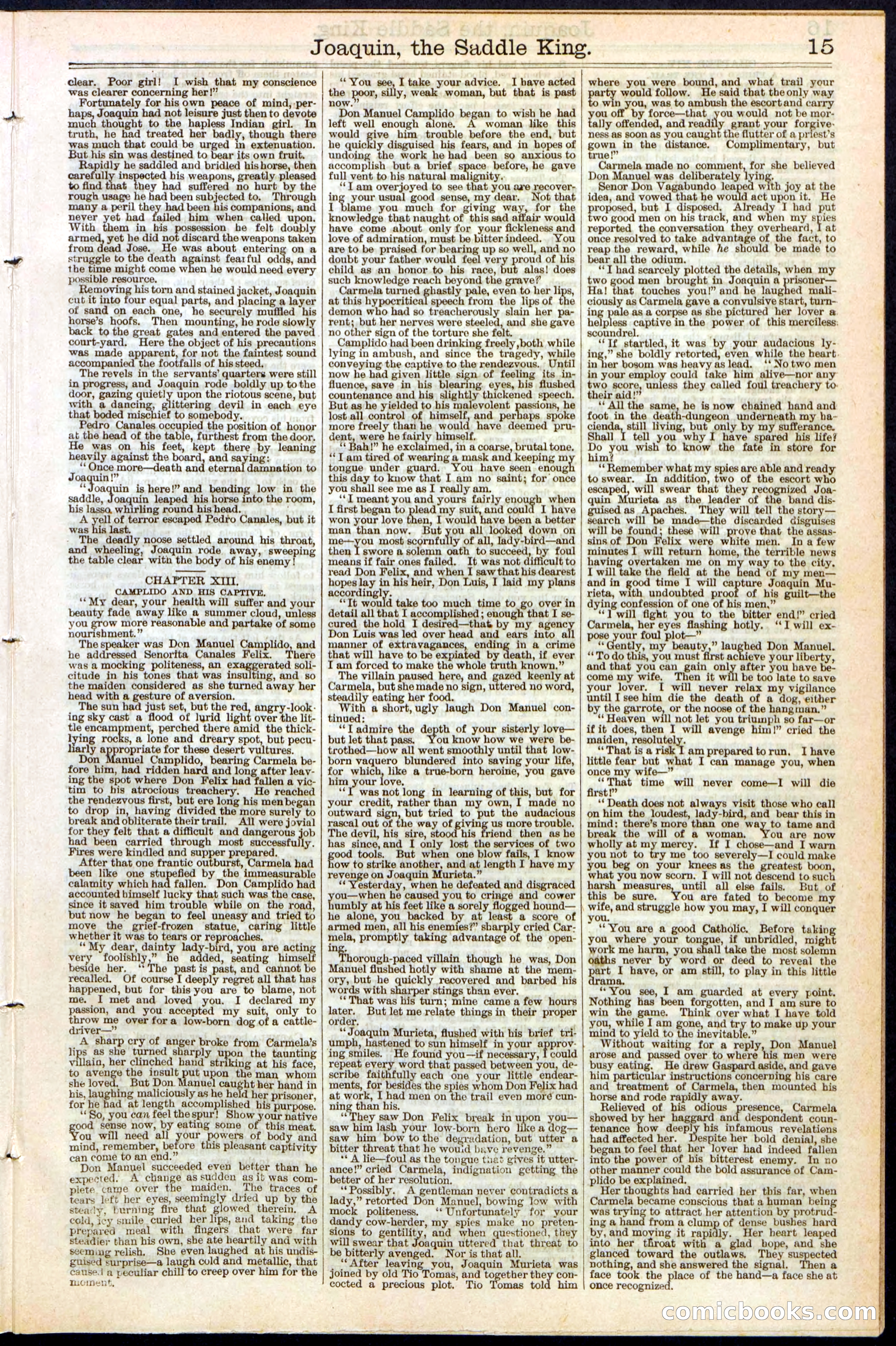 Beadle's New York Dime Library No. 154 — page 15 of 32