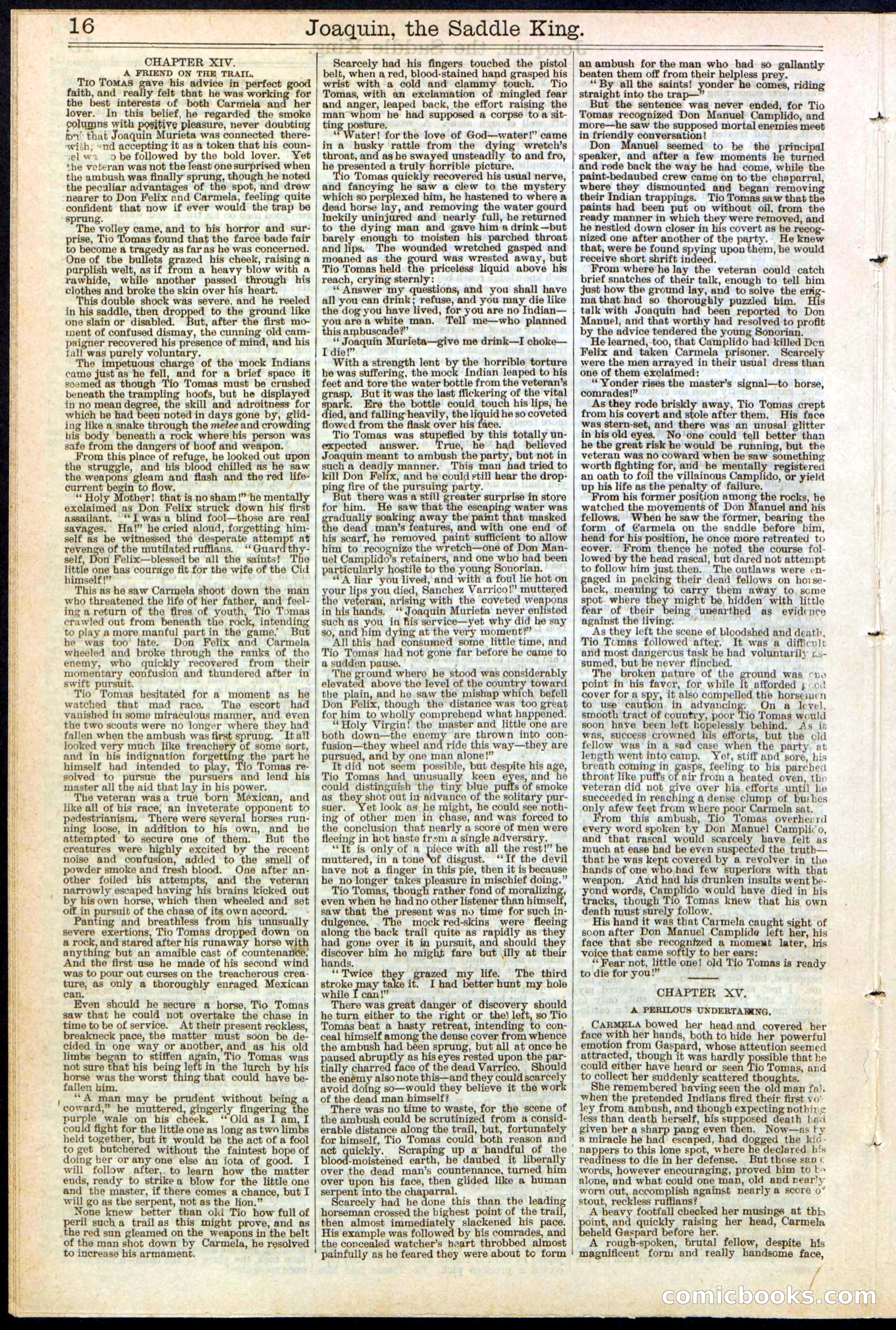 Beadle's New York Dime Library No. 154 — page 16 of 32