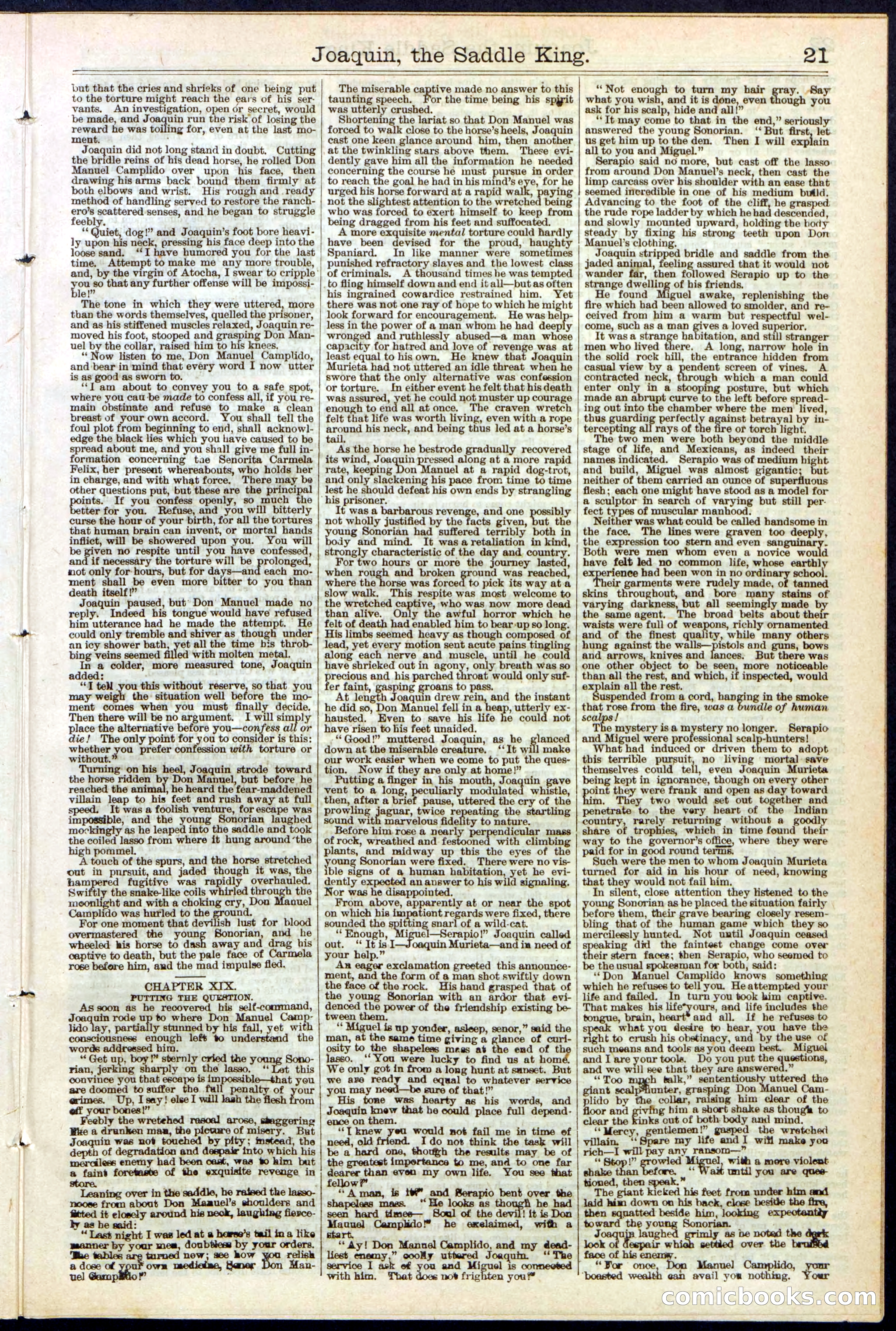 Beadle's New York Dime Library No. 154 — page 21 of 32