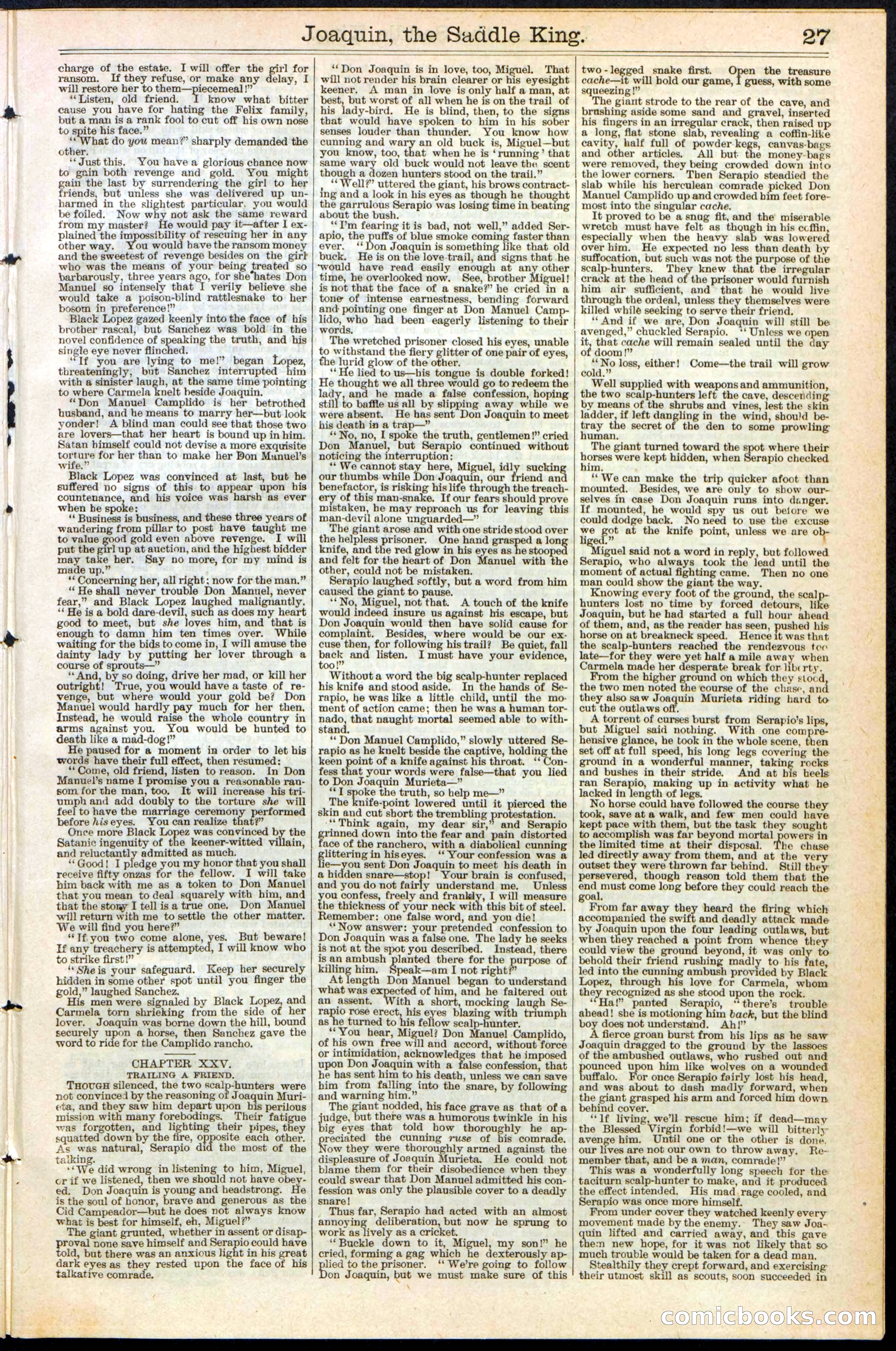 Beadle's New York Dime Library No. 154 — page 27 of 32