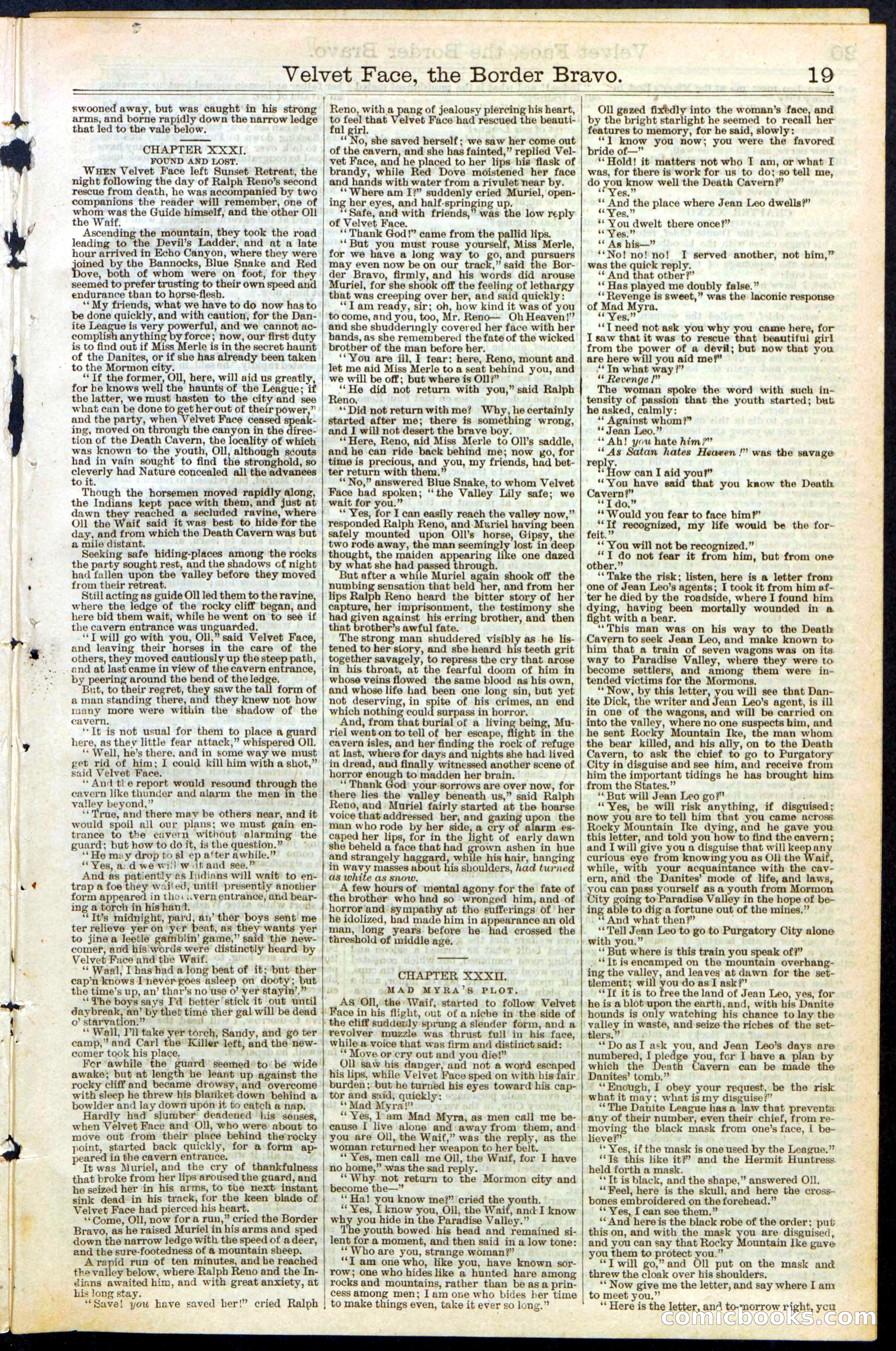 Beadle's New York Dime Library, No. 156 — page 19 of 24