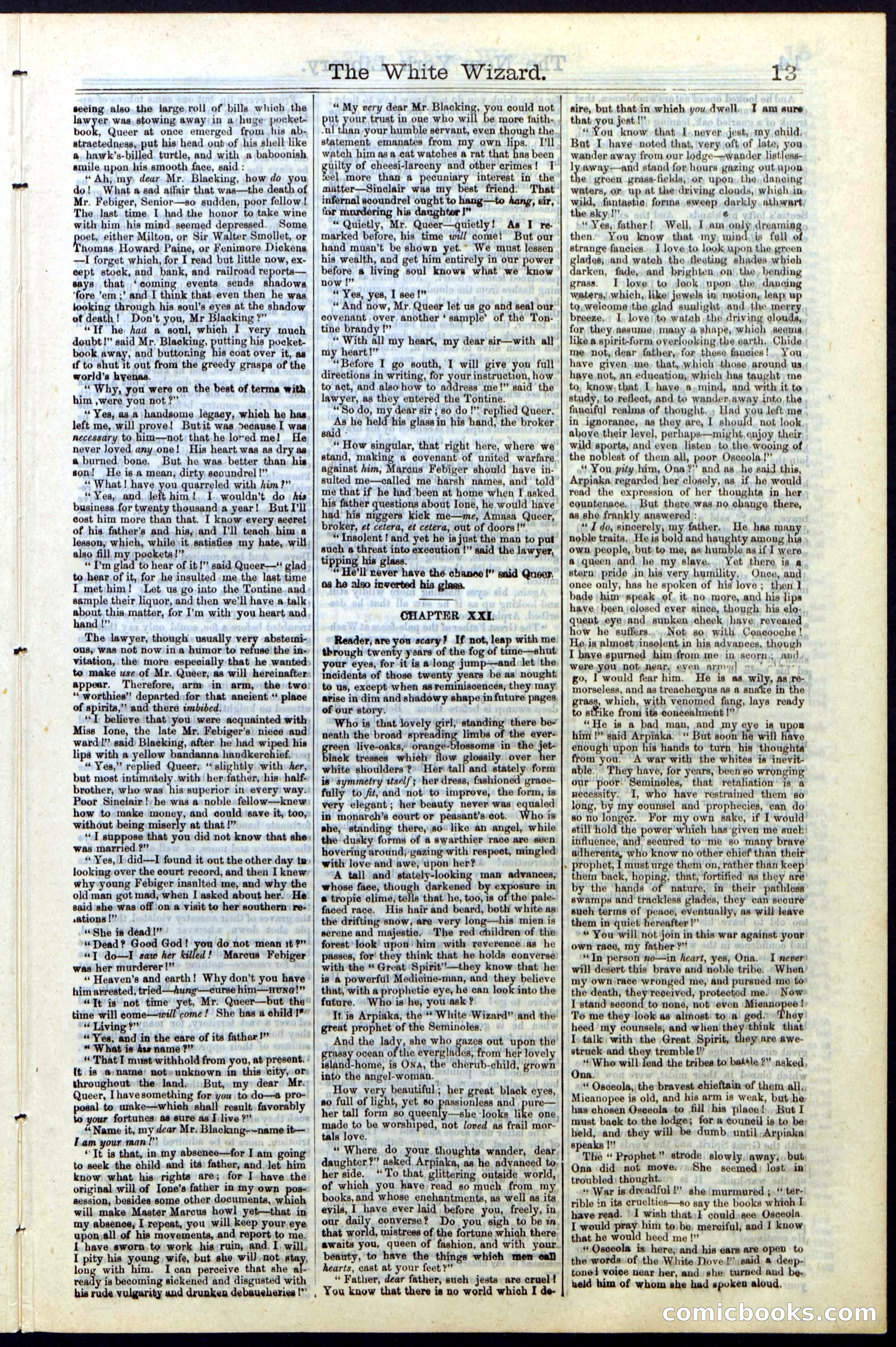 Beadle's Dime Library No. 16 — page 13 of 32