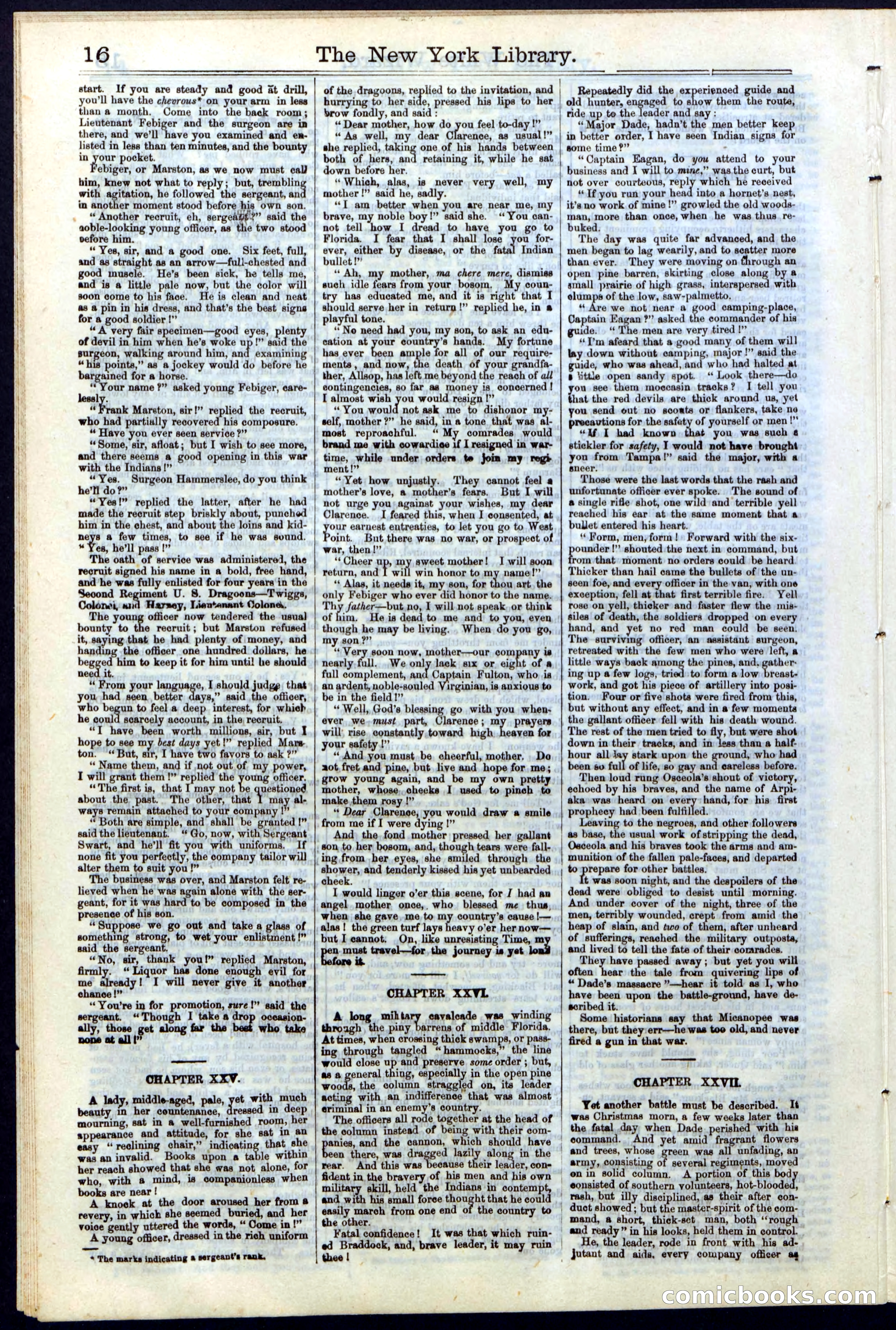 Beadle's Dime Library No. 16 — page 16 of 32