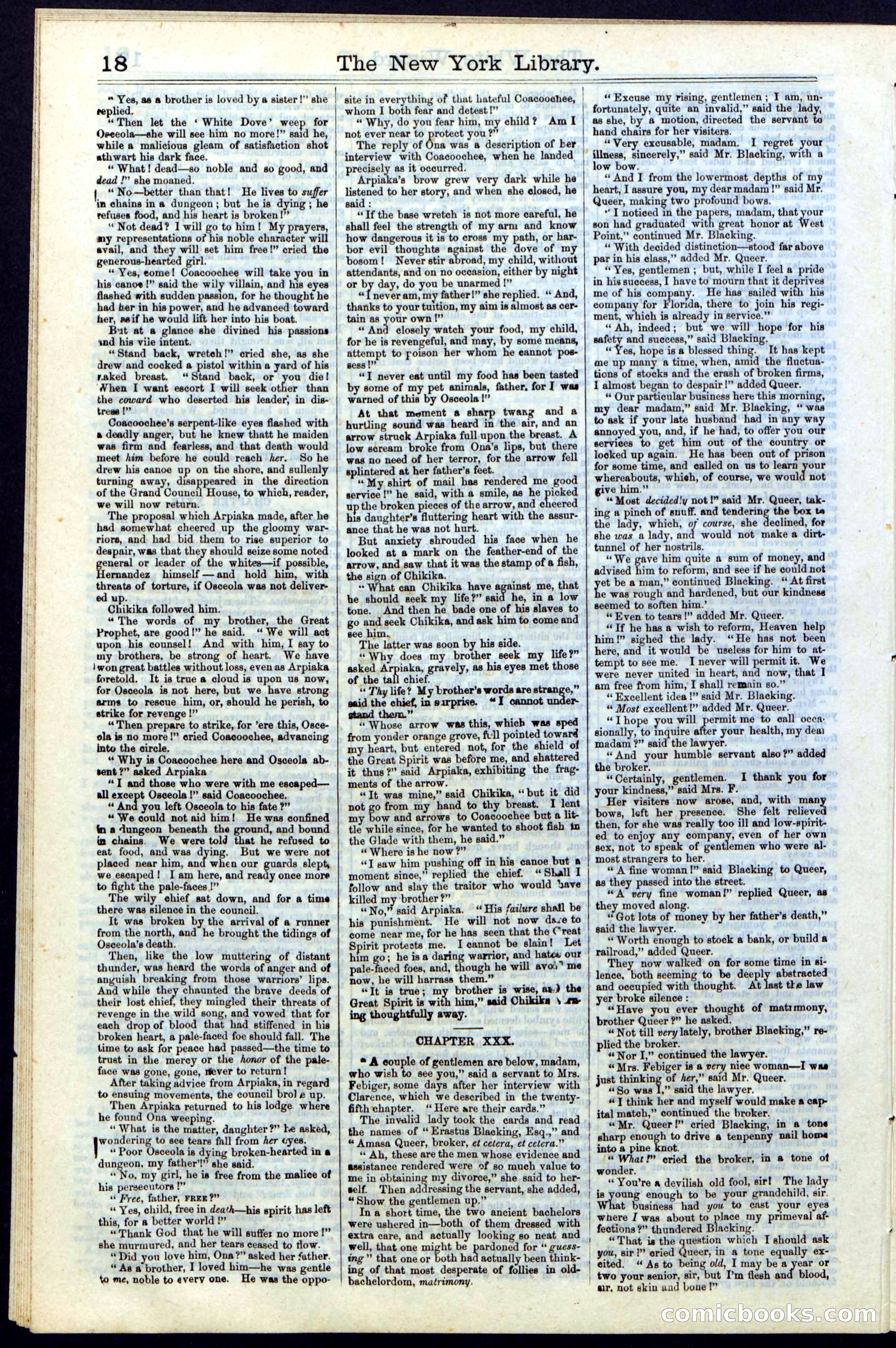 Beadle's Dime Library No. 16 — page 18 of 32