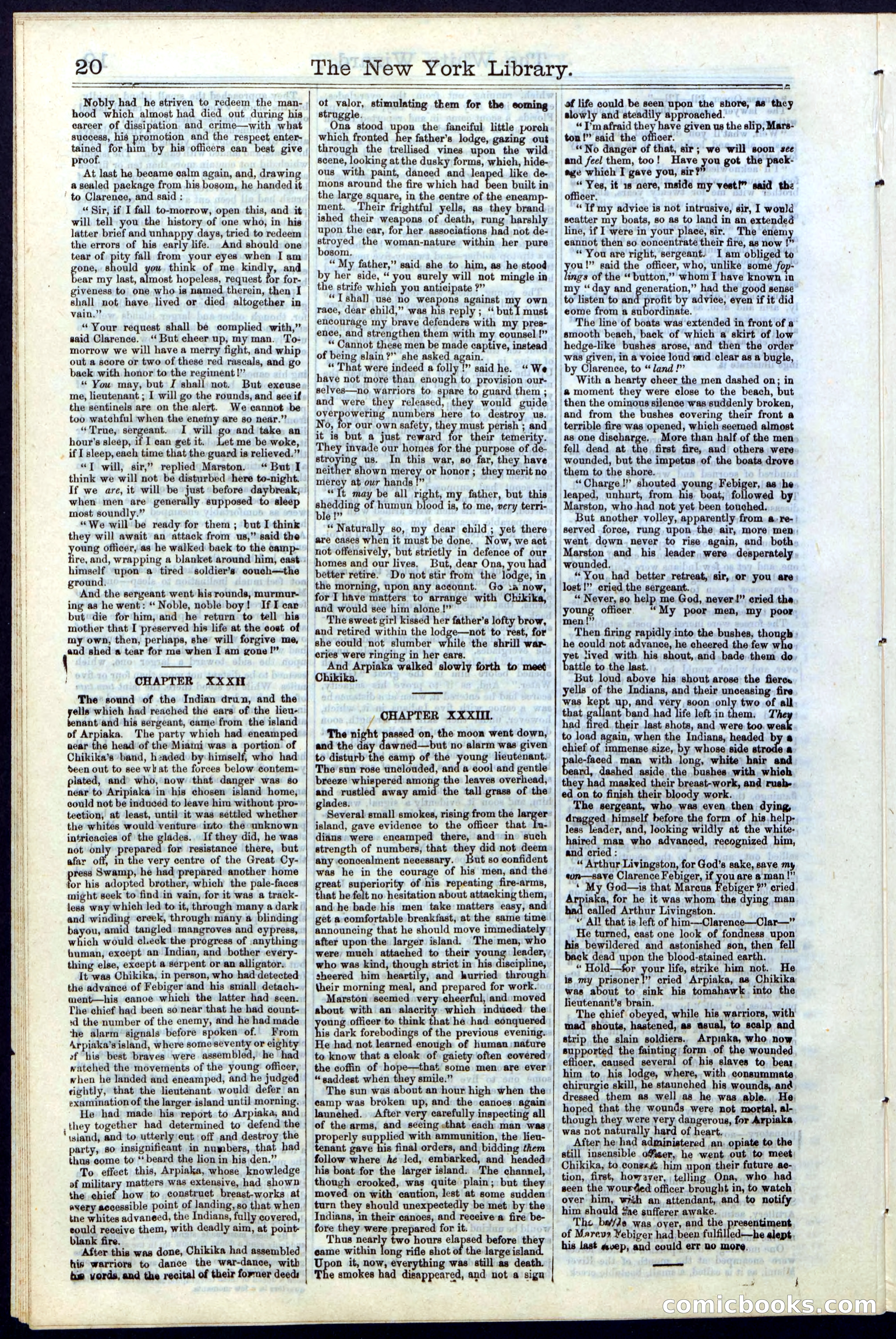 Beadle's Dime Library No. 16 — page 20 of 32