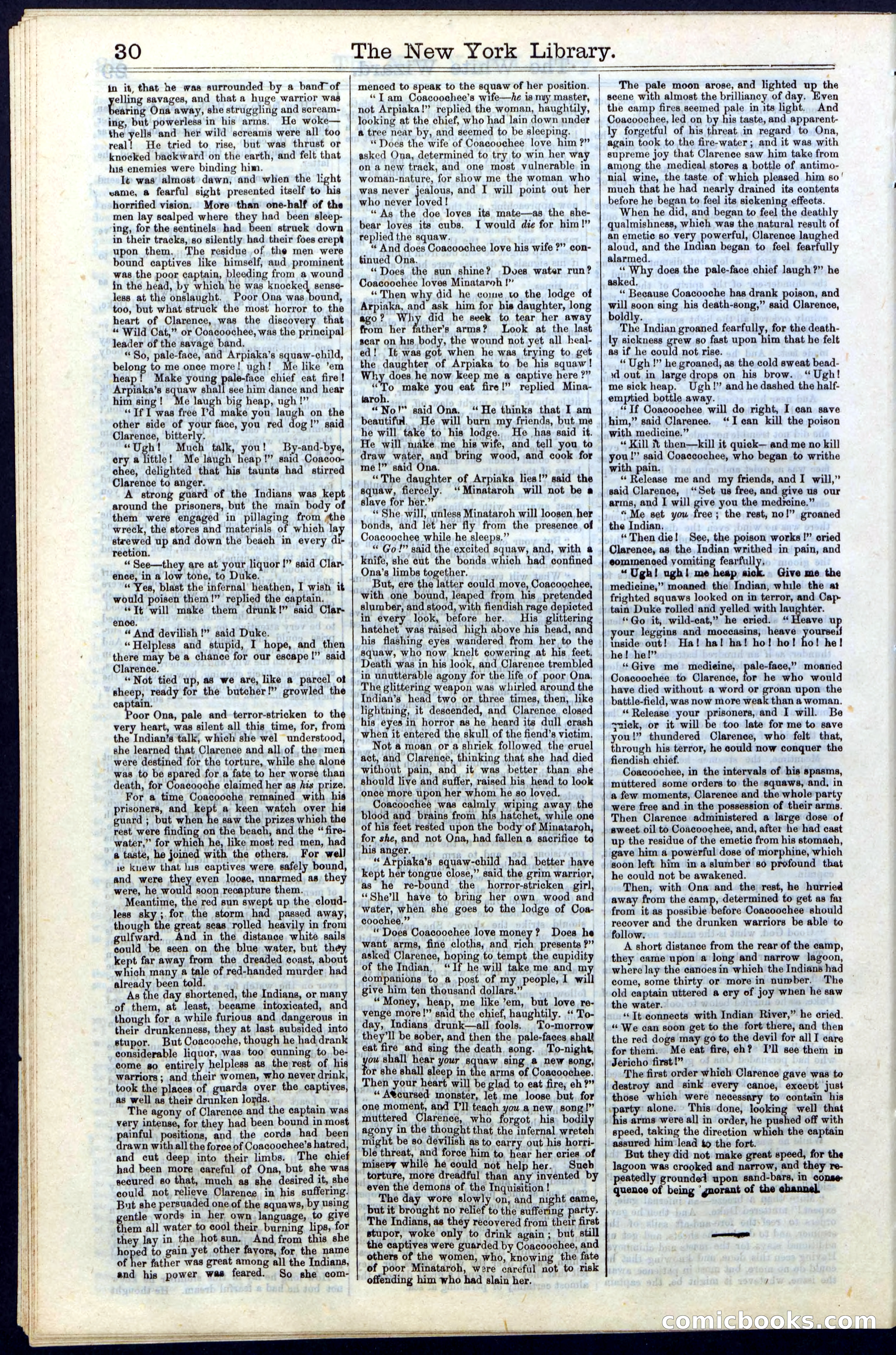 Beadle's Dime Library No. 16 — page 30 of 32