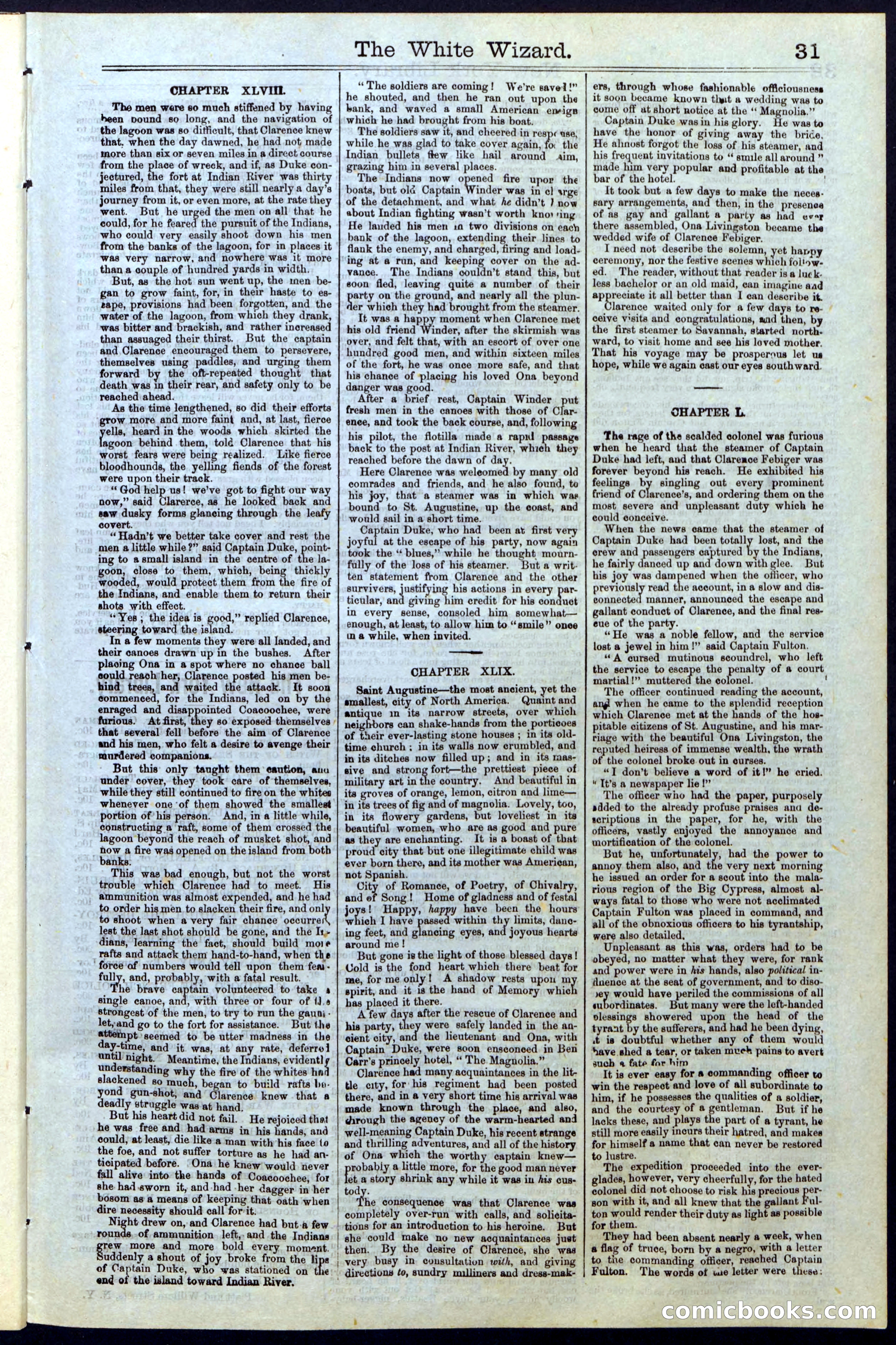 Beadle's Dime Library No. 16 — page 31 of 32