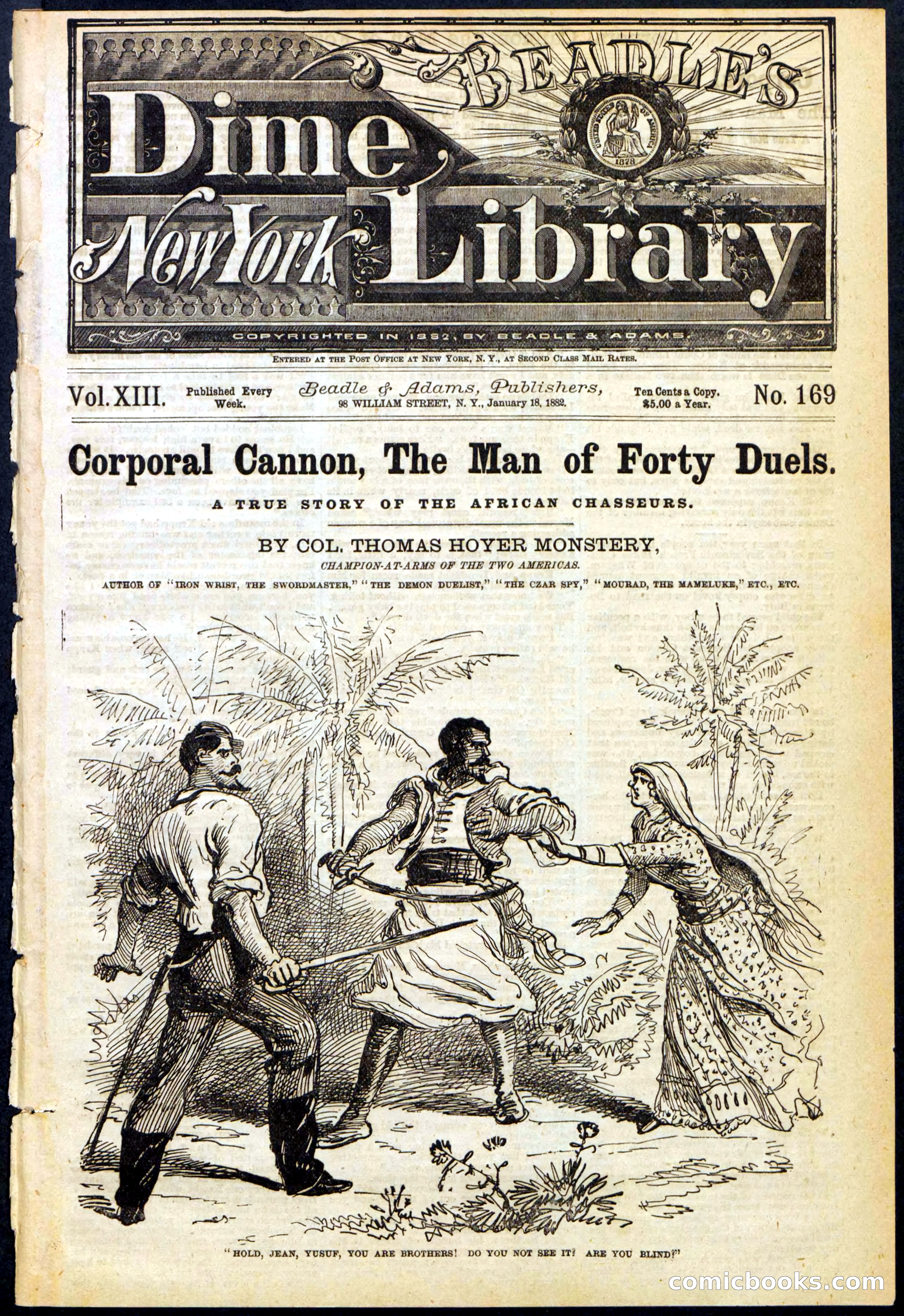 Beadle's New York Dime Library, No. 169 — page 1 of 24