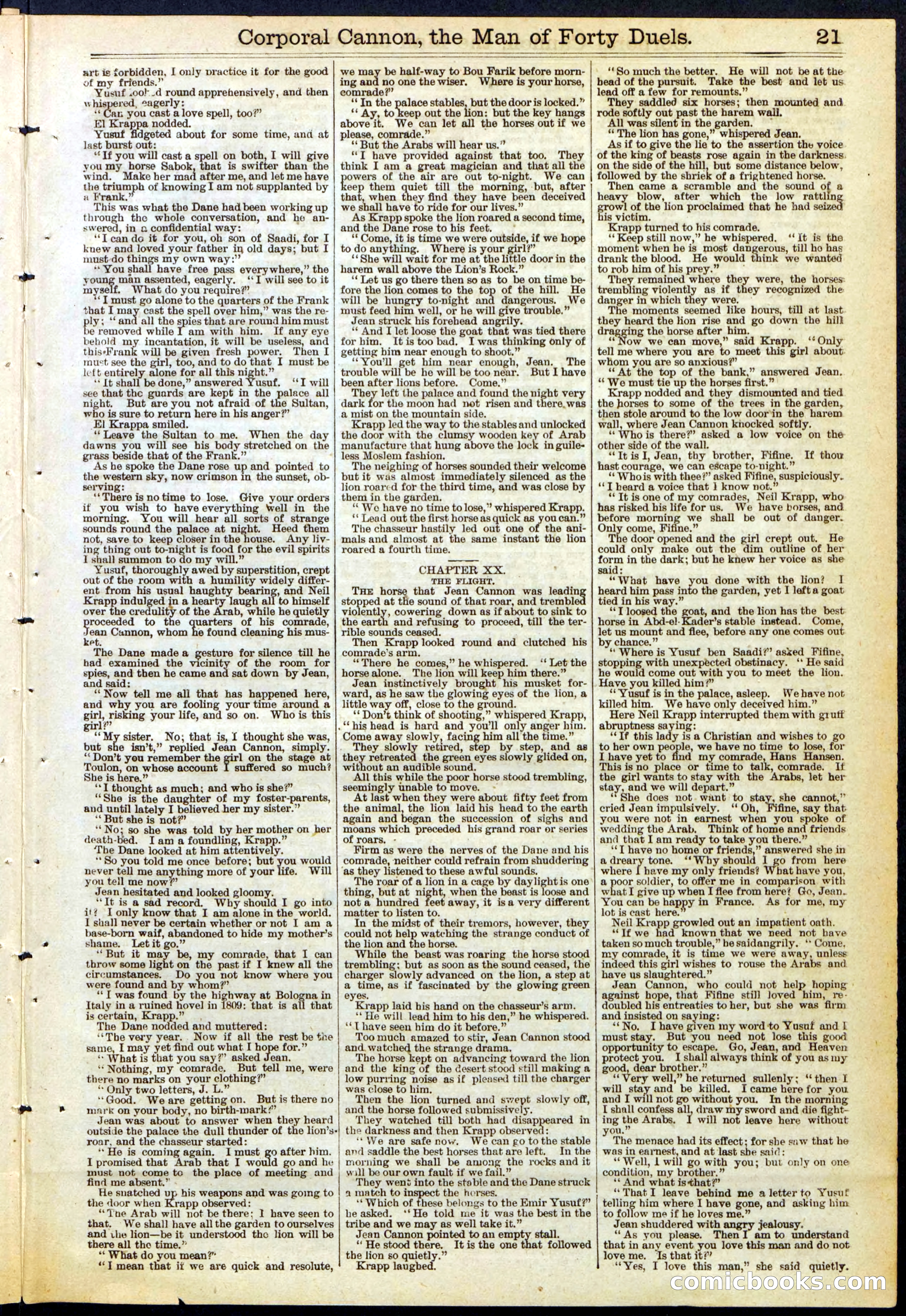Beadle's New York Dime Library, No. 169 — page 21 of 24