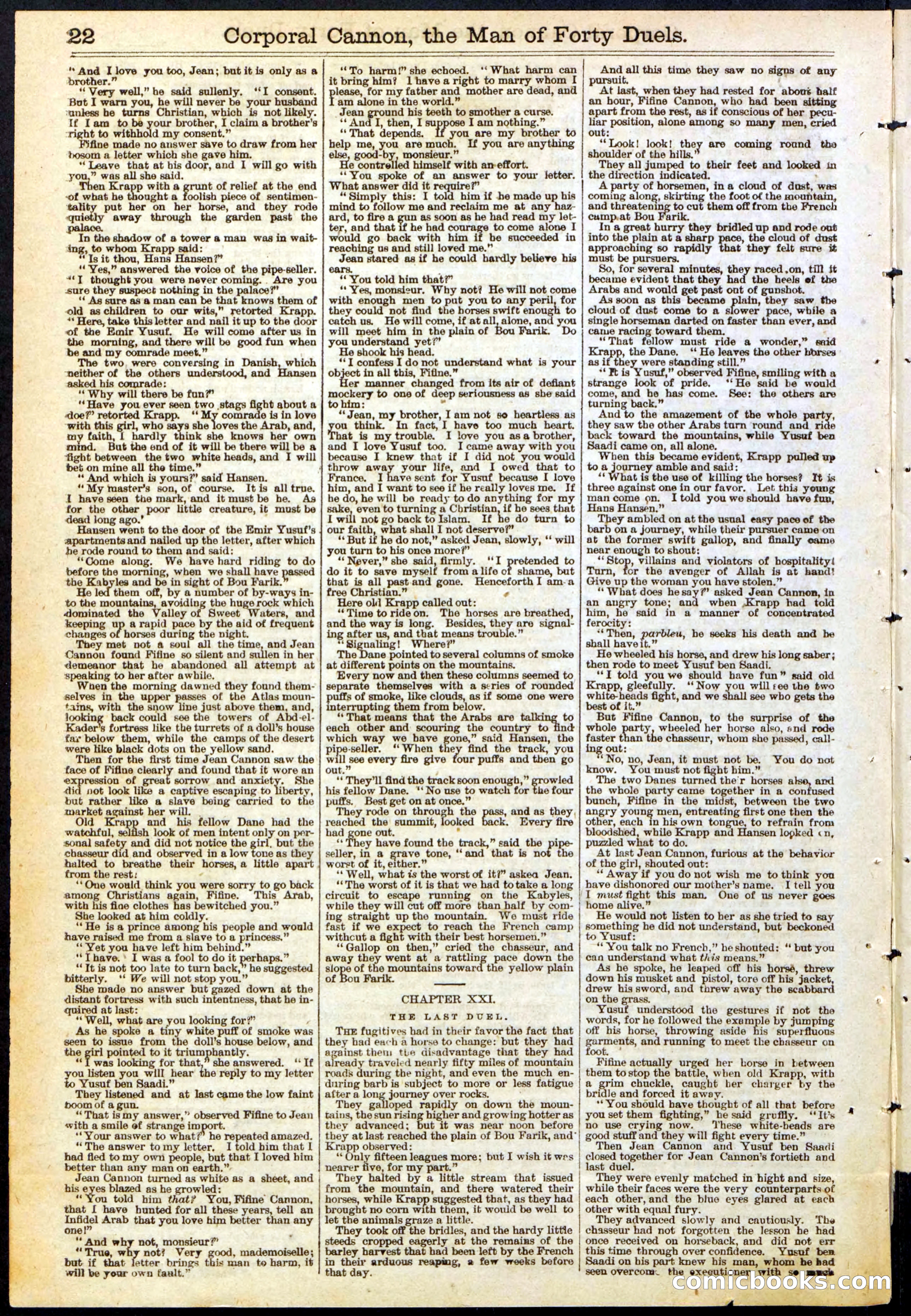 Beadle's New York Dime Library, No. 169 — page 22 of 24