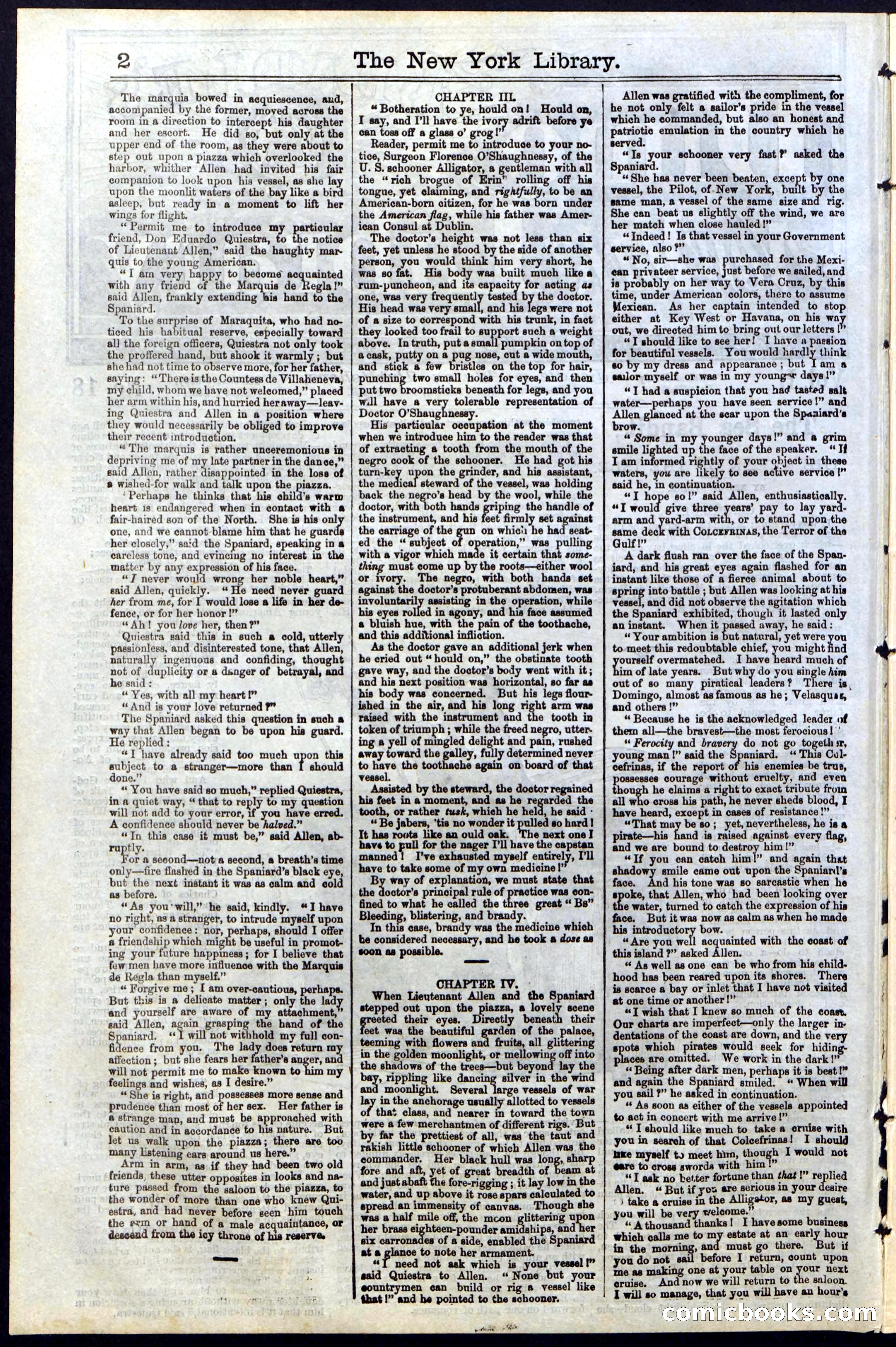 Beadle's Dime Library No. 18 — page 2 of 28