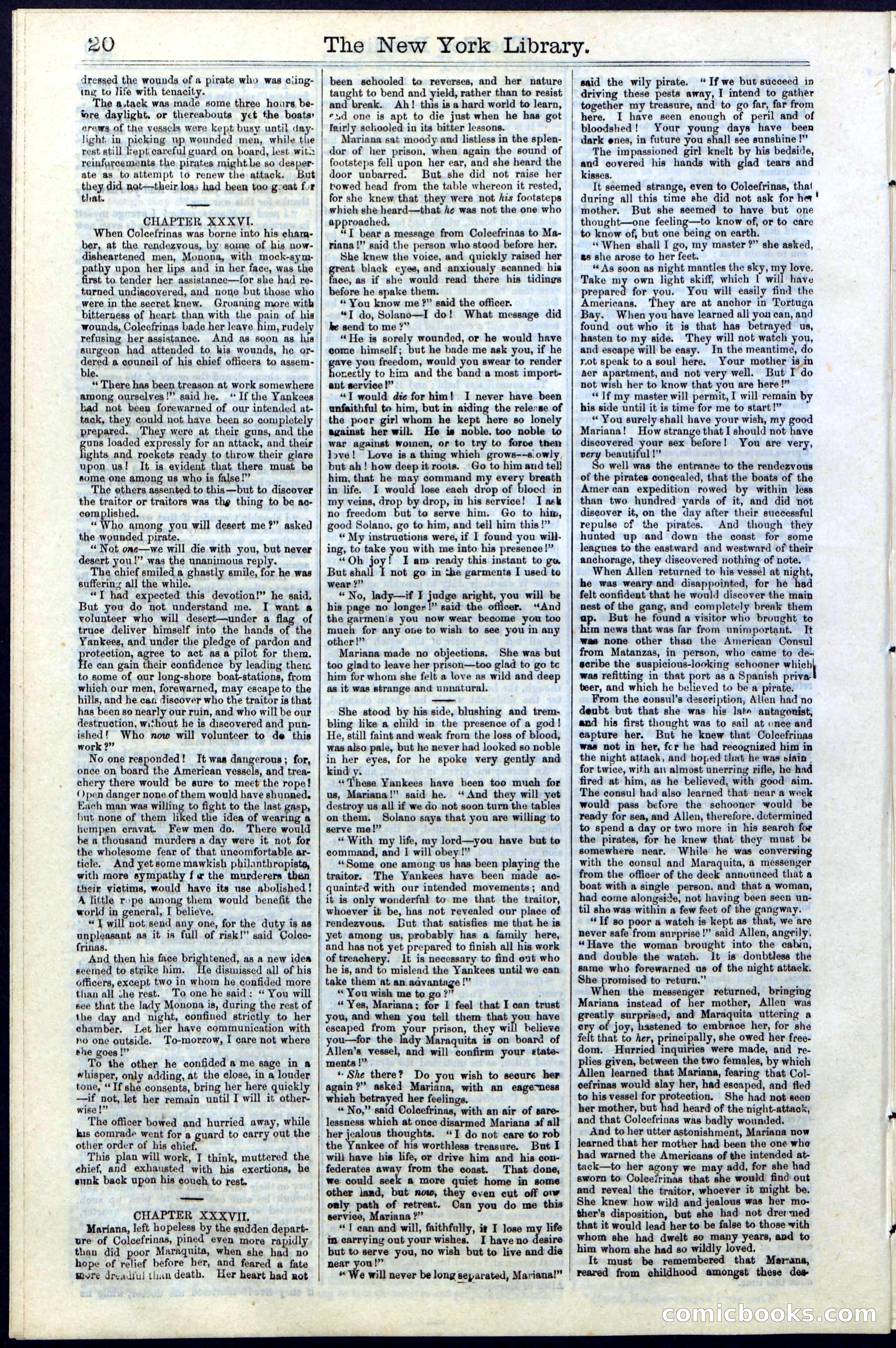 Beadle's Dime Library No. 18 — page 20 of 28