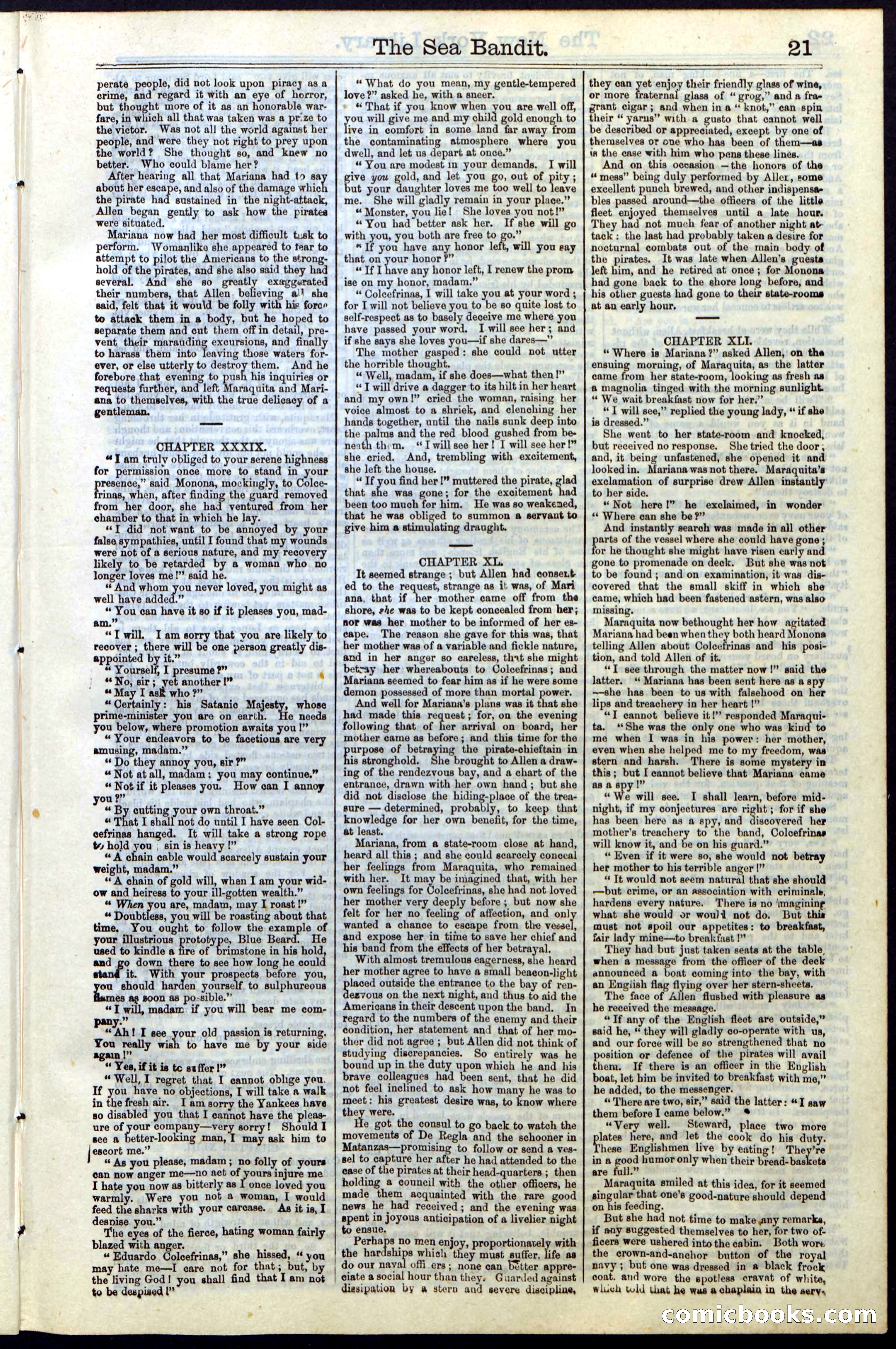 Beadle's Dime Library No. 18 — page 21 of 28