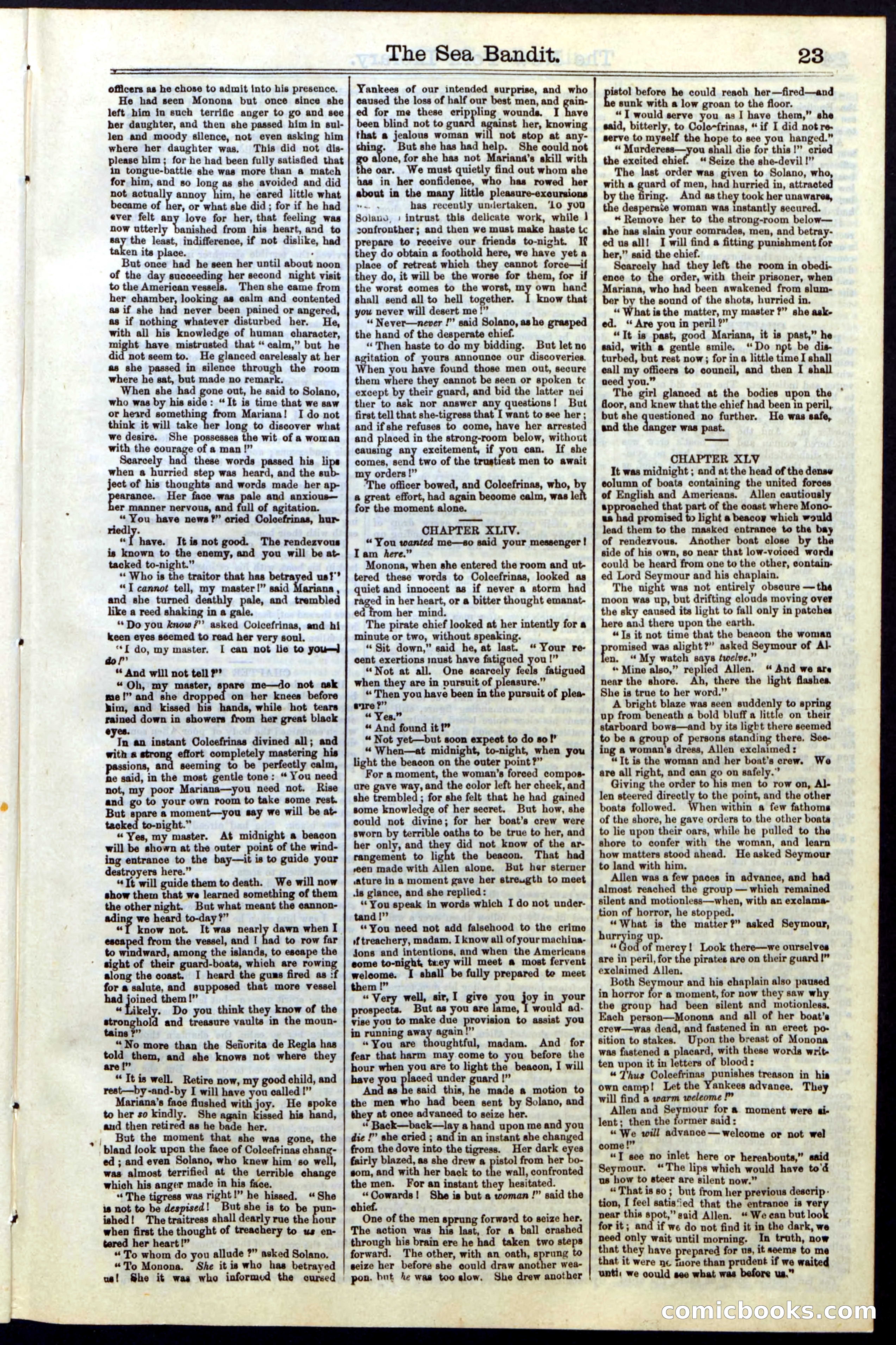Beadle's Dime Library No. 18 — page 23 of 28