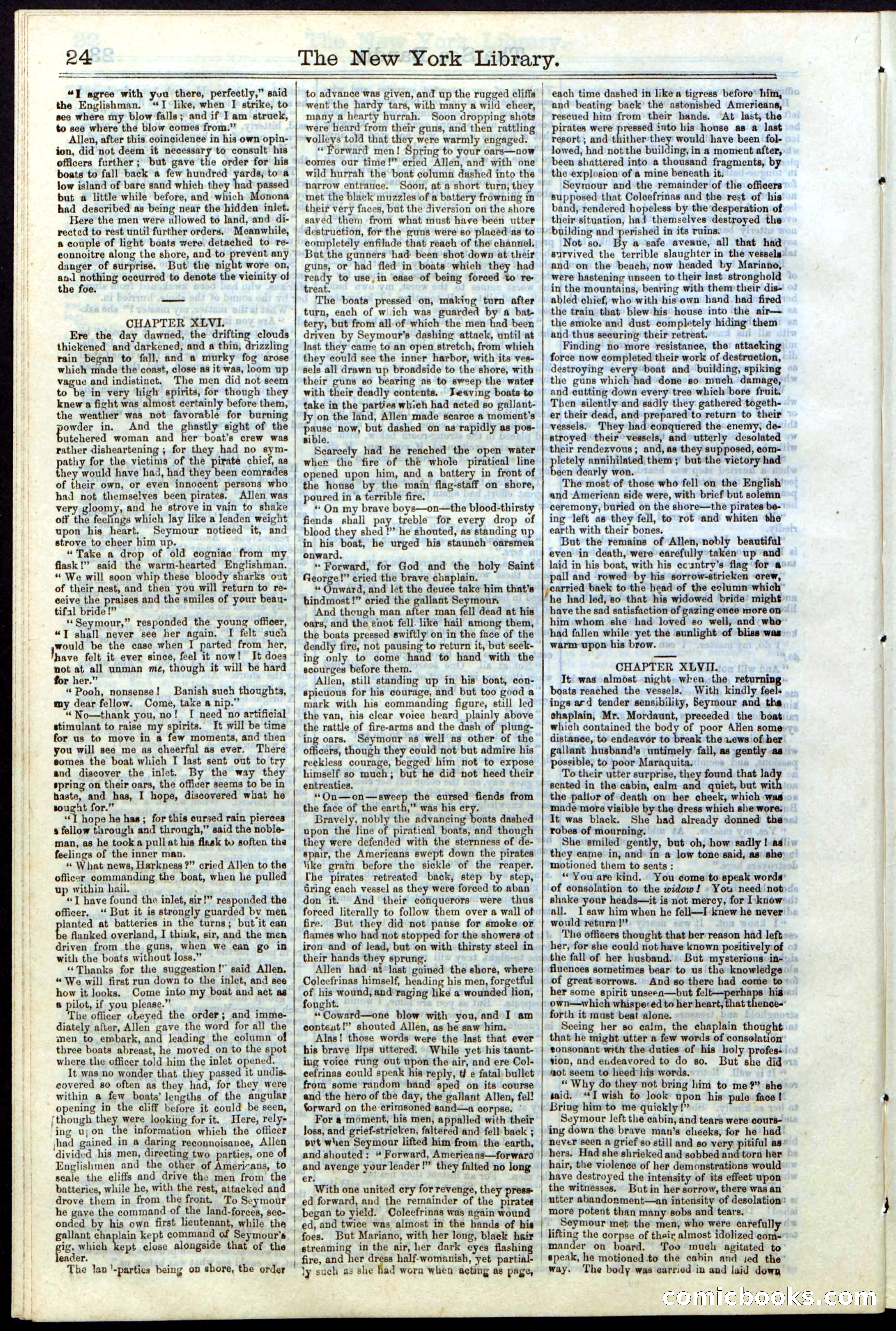 Beadle's Dime Library No. 18 — page 24 of 28