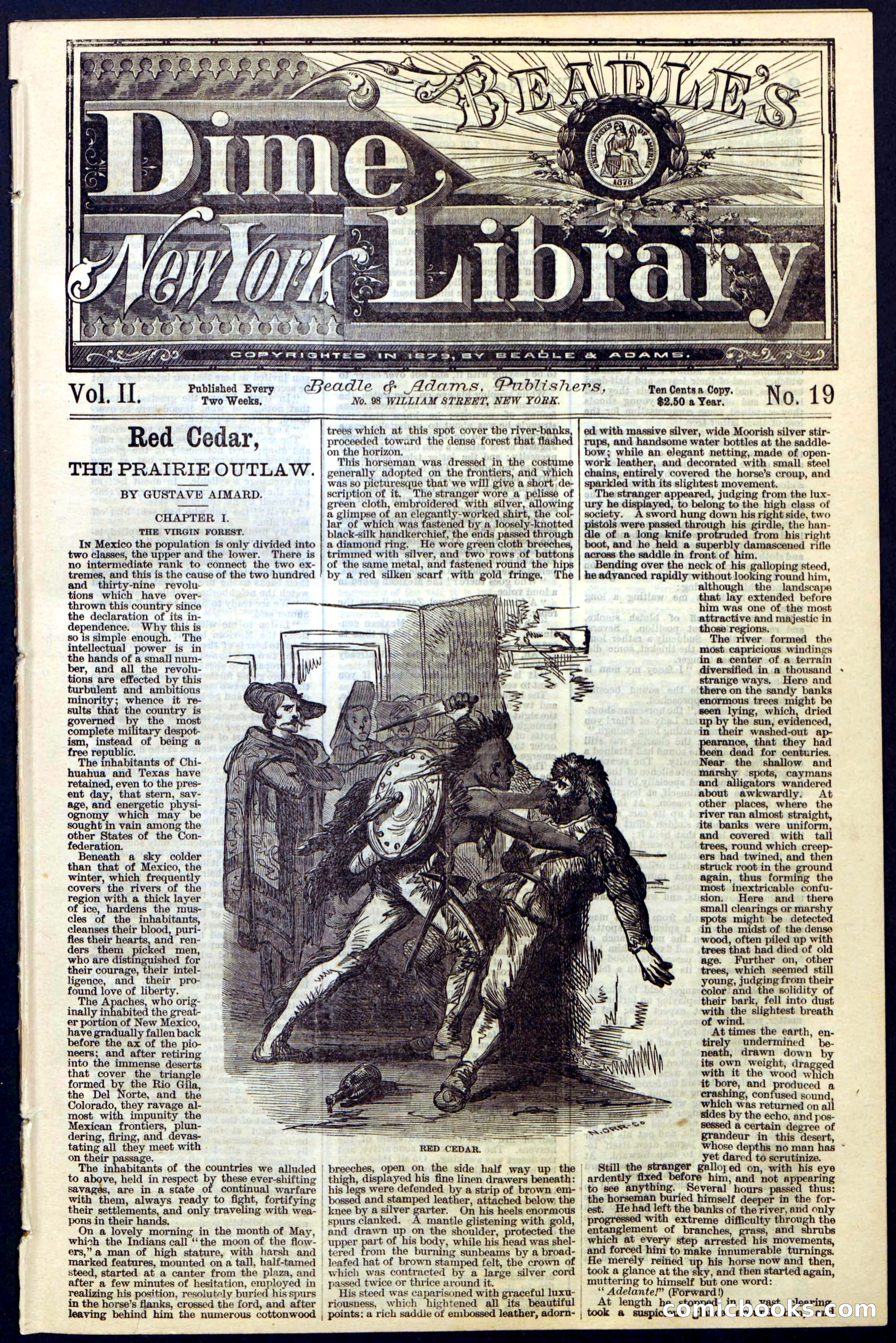 Beadle's New York Dime Library No. 19 — page 1 of 40