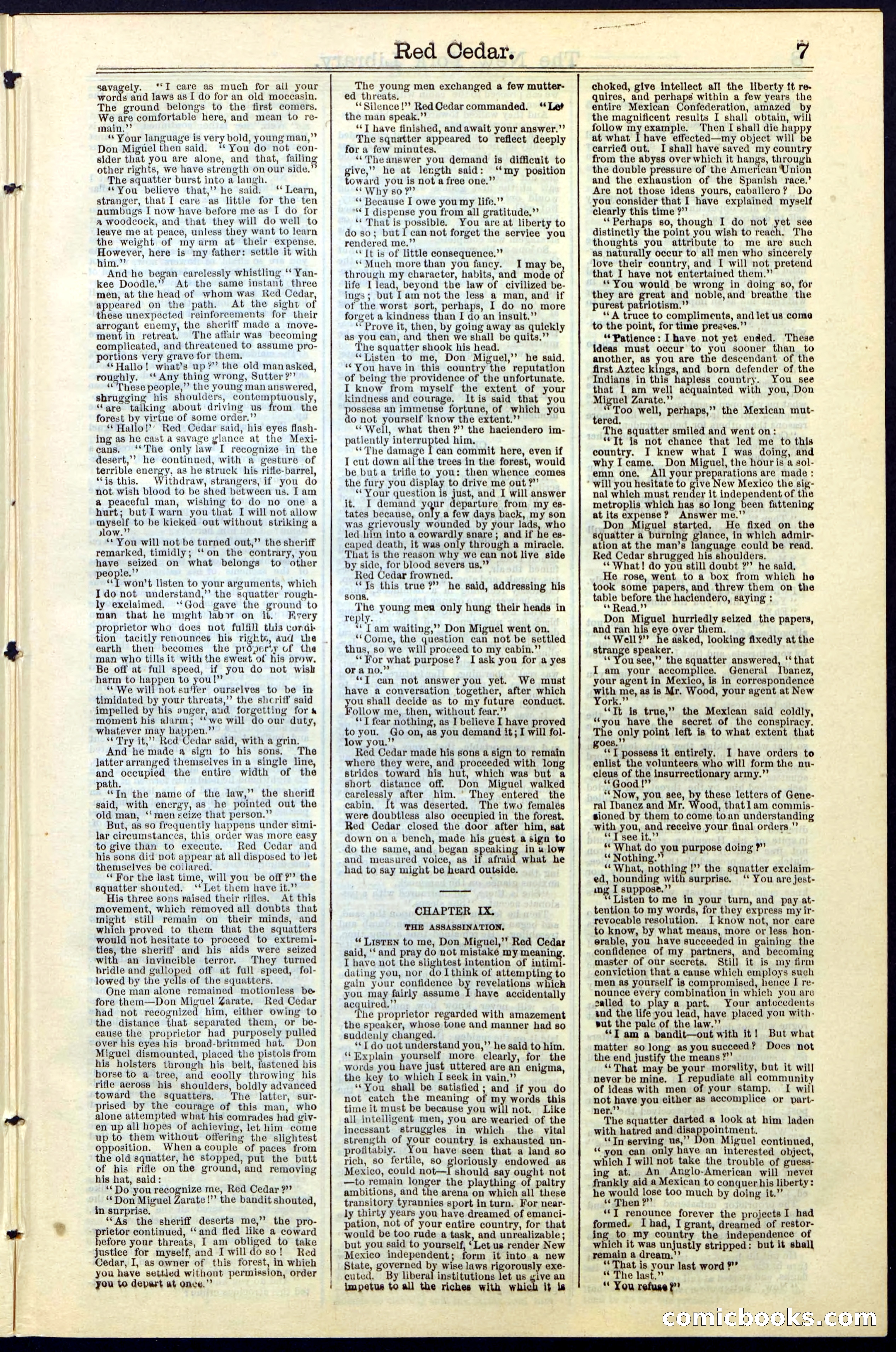 Beadle's New York Dime Library No. 19 — page 7 of 40