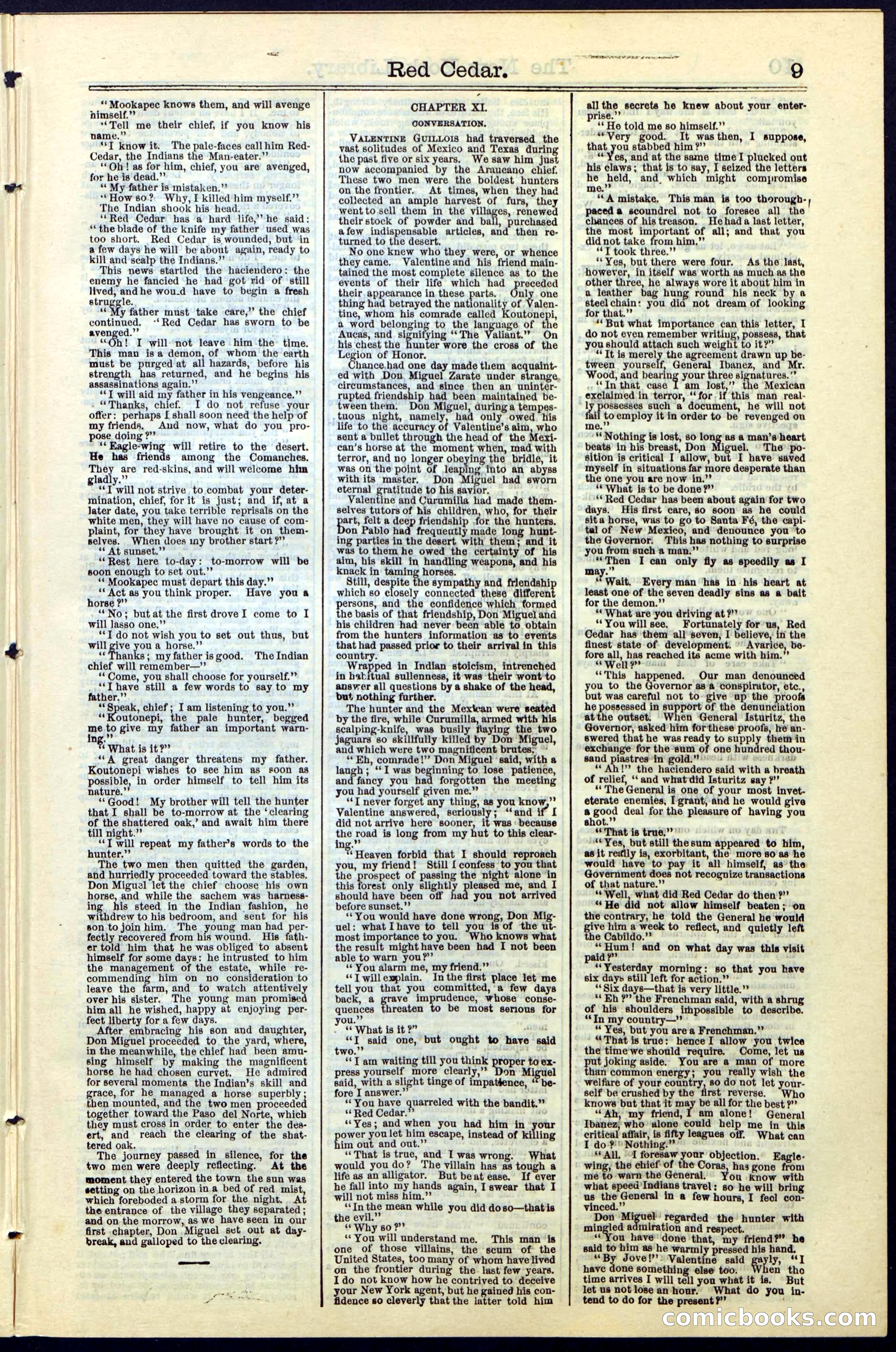 Beadle's New York Dime Library No. 19 — page 9 of 40