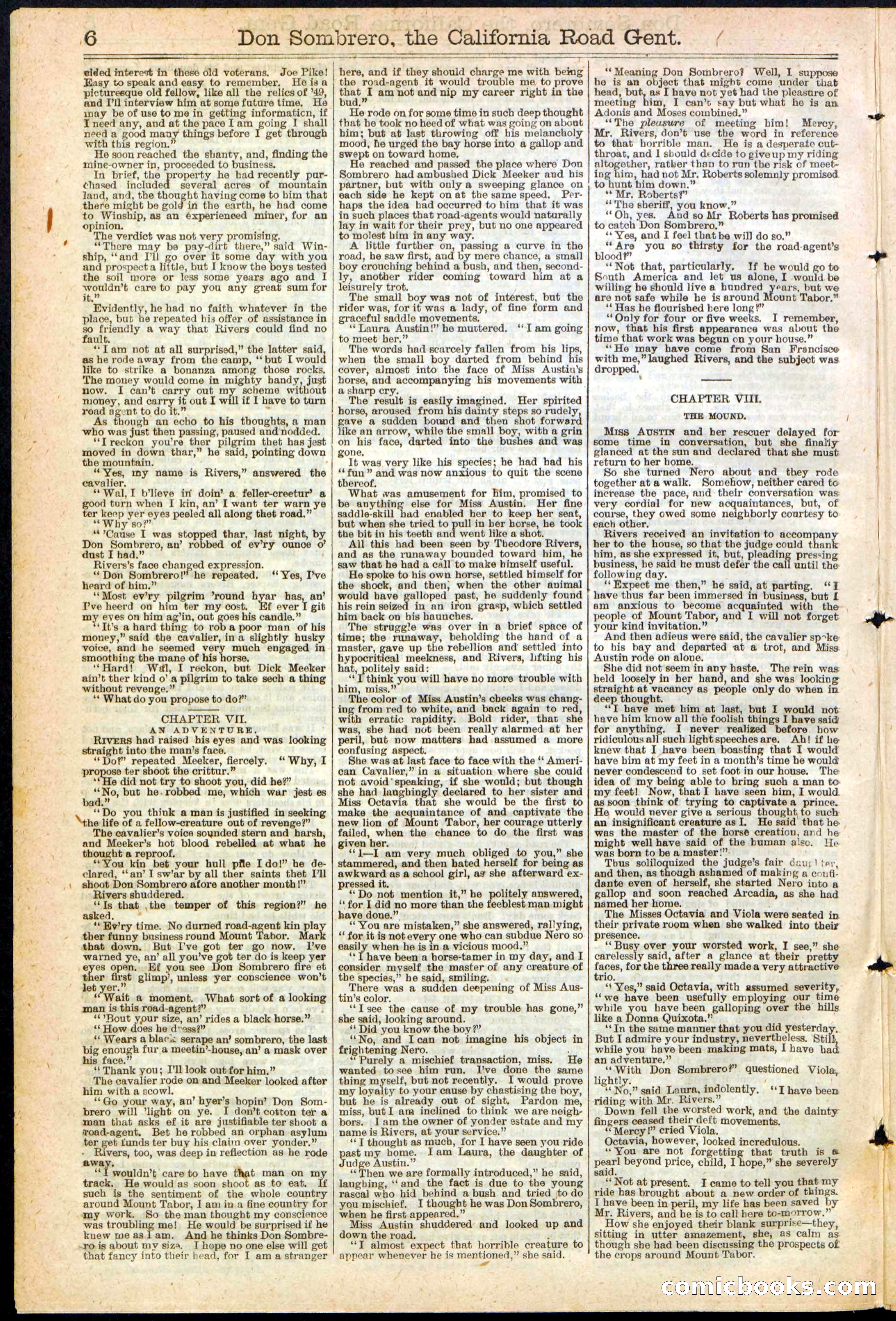 Beadle's New York Dime Library, No. 194 — page 6 of 32