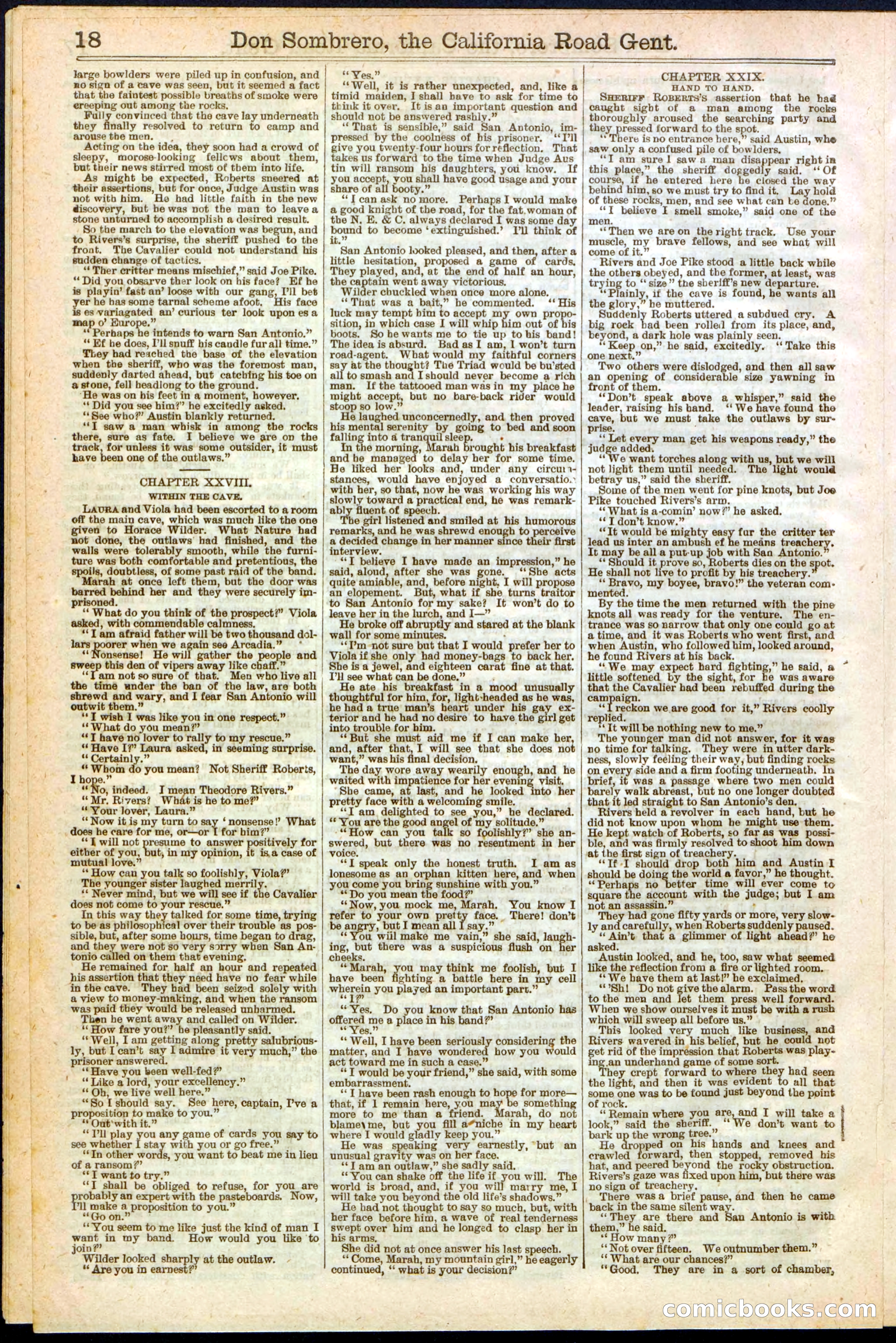 Beadle's New York Dime Library, No. 194 — page 18 of 32
