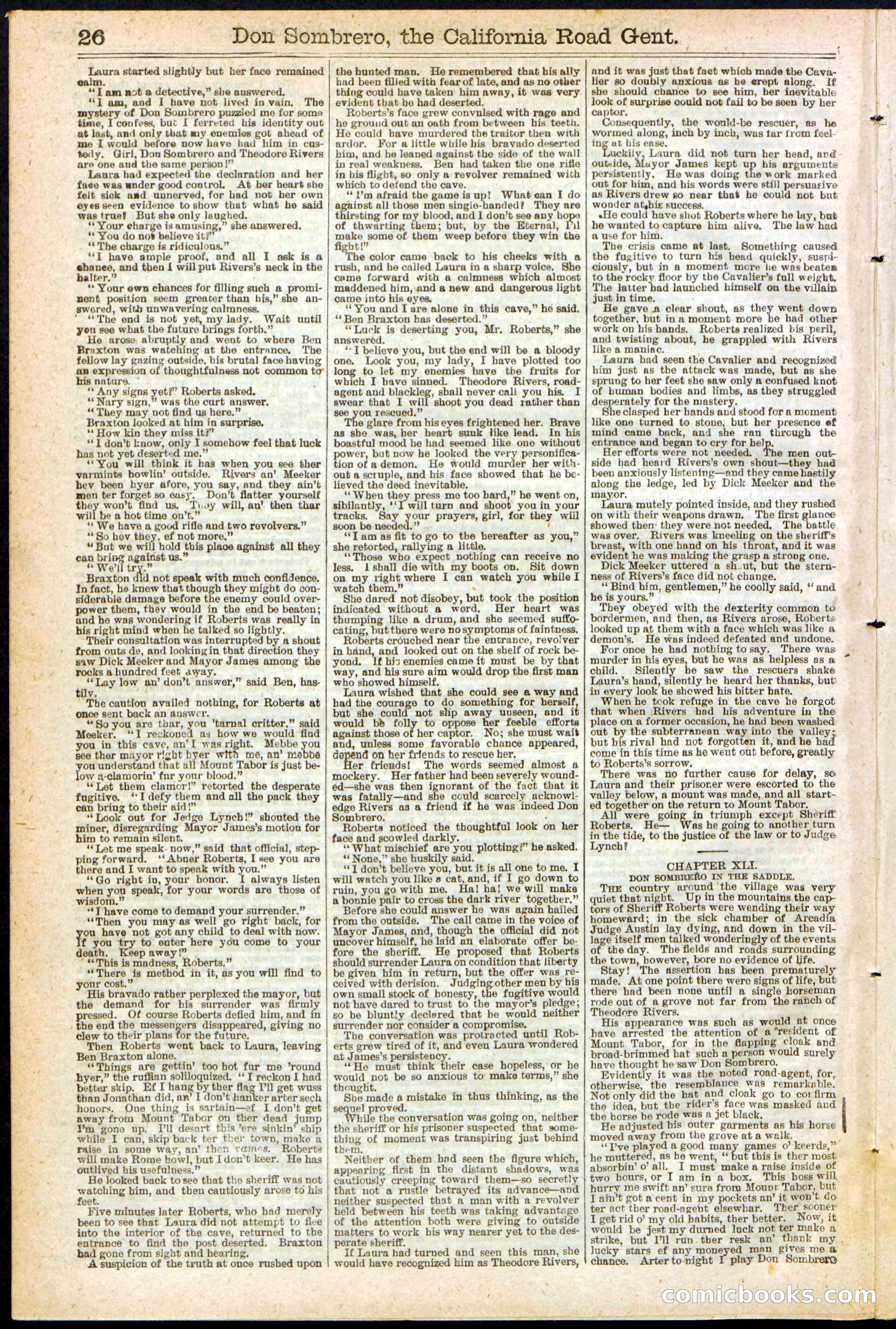 Beadle's New York Dime Library, No. 194 — page 26 of 32