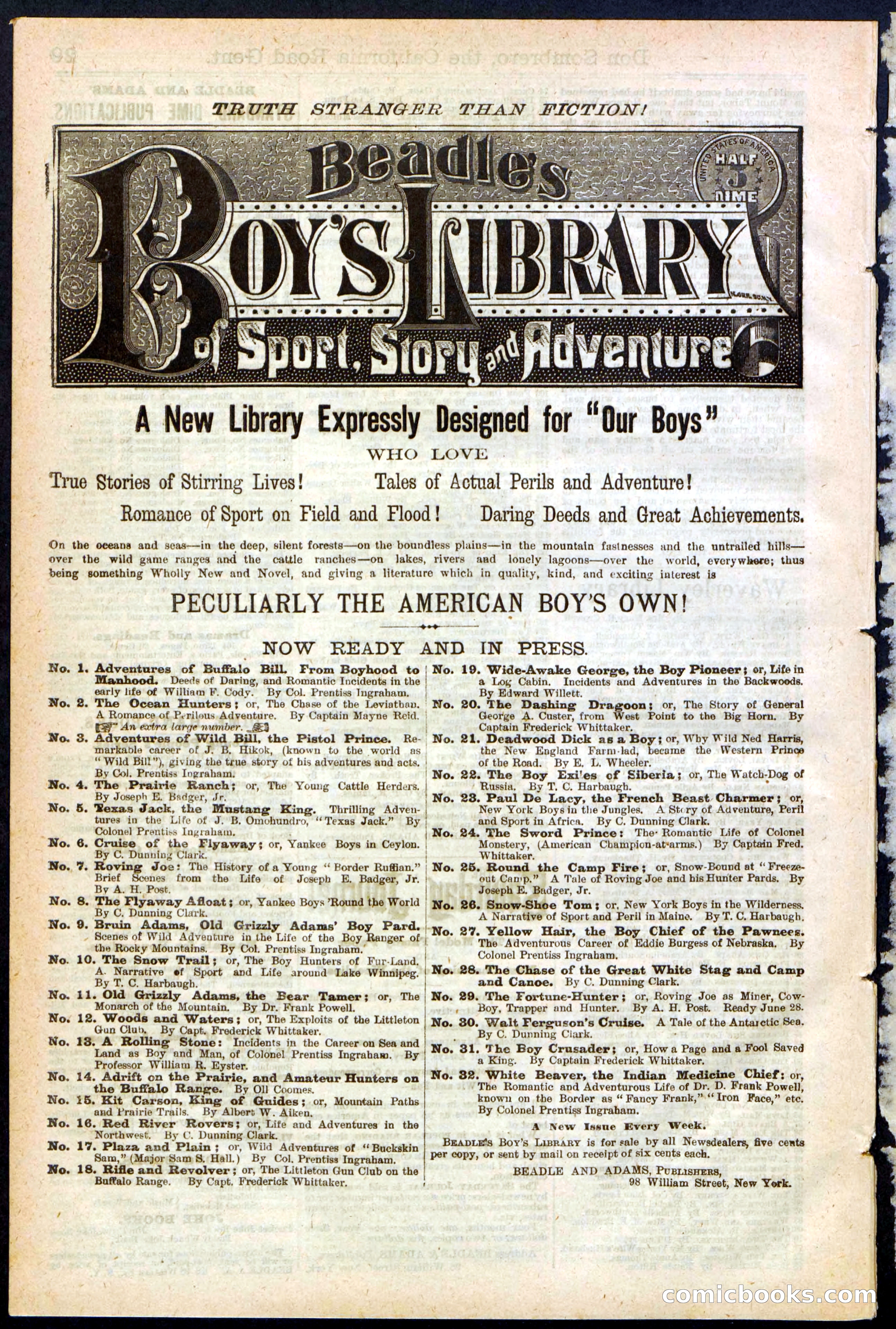 Beadle's New York Dime Library, No. 194 — page 30 of 32