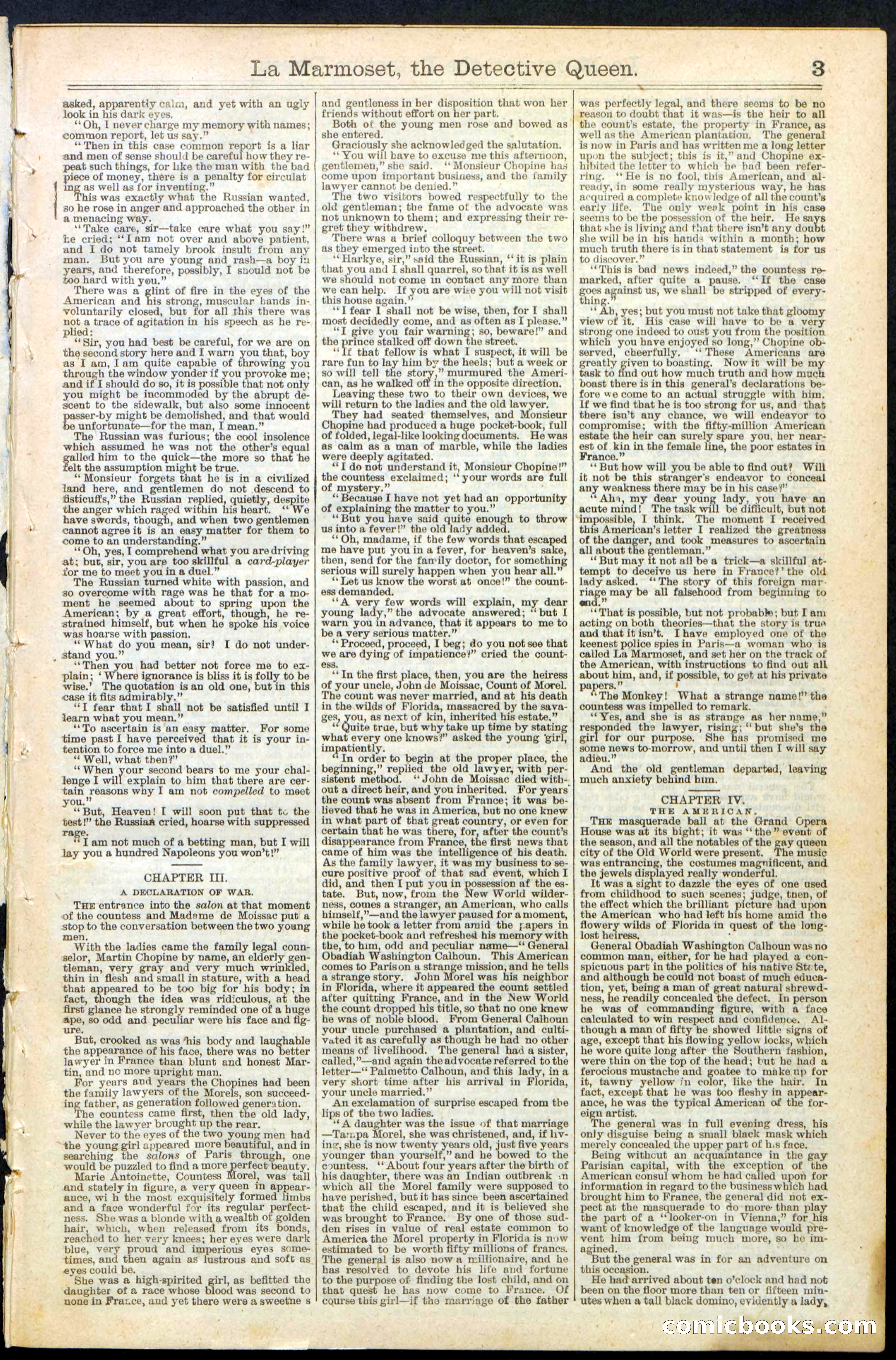 Beadle's New York Dime Library, No. 196 — page 3 of 28
