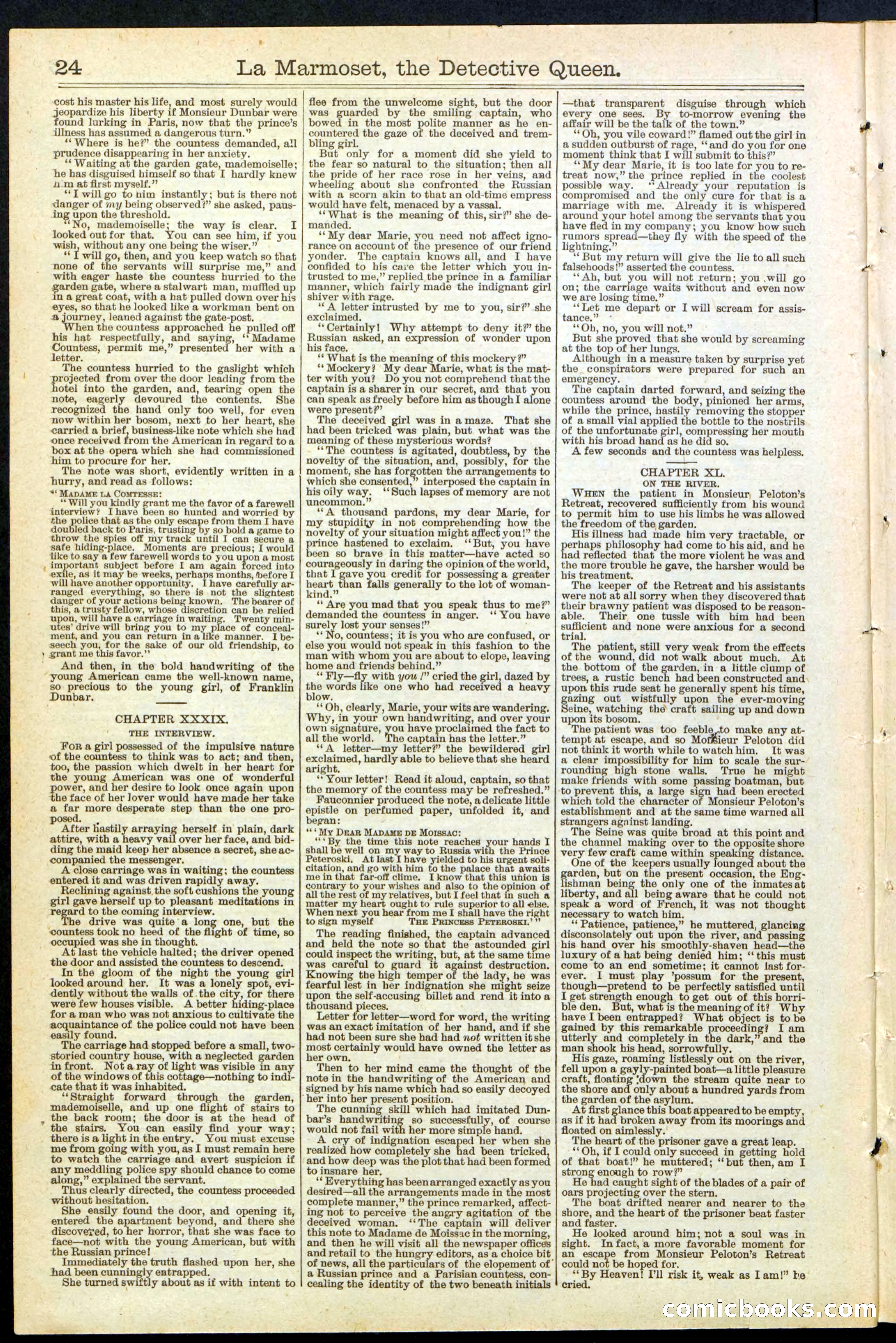 Beadle's New York Dime Library, No. 196 — page 24 of 28