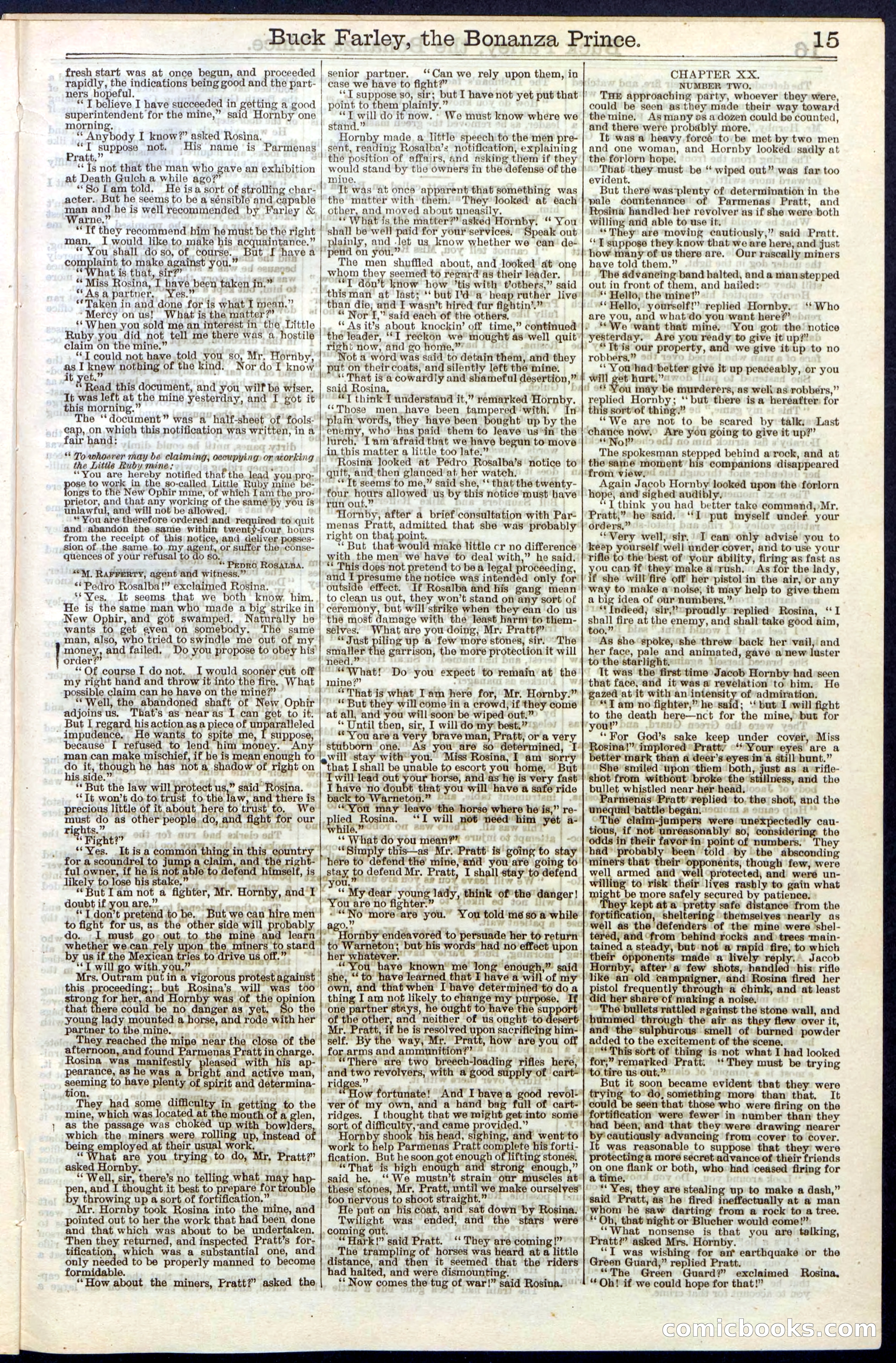 Beadle's New York Dime Library No. 209 — page 15 of 24