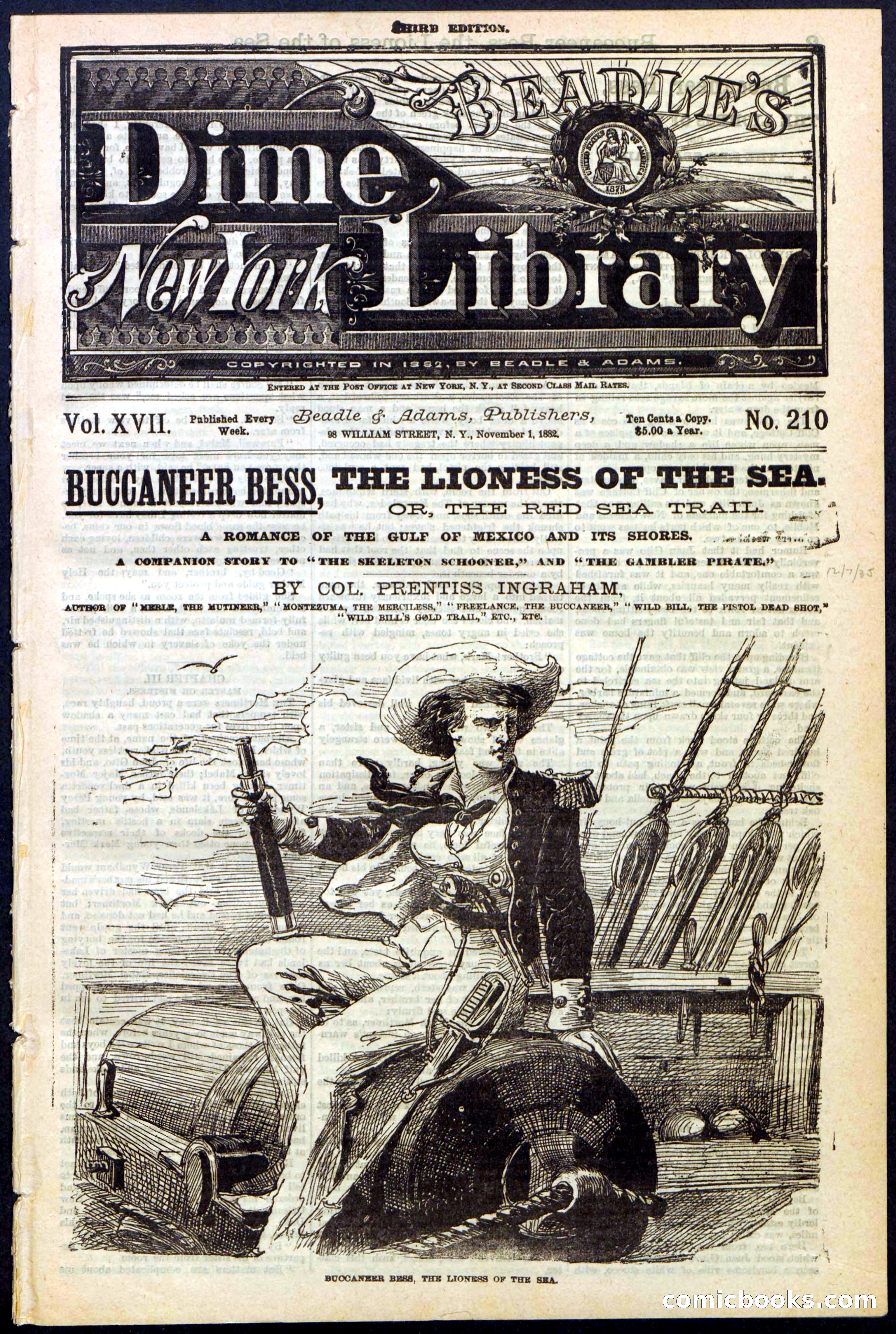 Beadle's New York Dime Library No. 210 — page 1 of 32